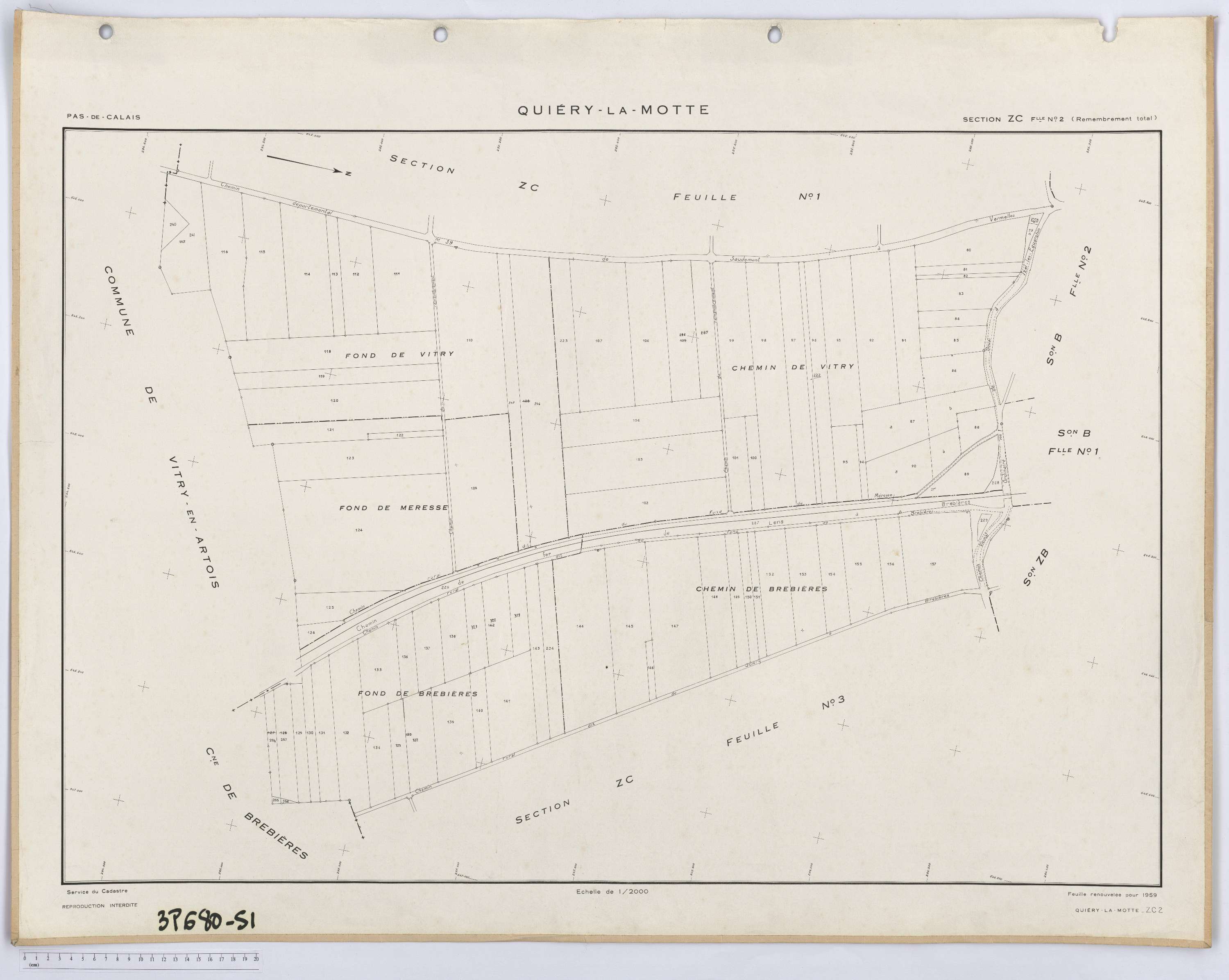Quiéry-la-Motte - Section ZC, feuille 2.