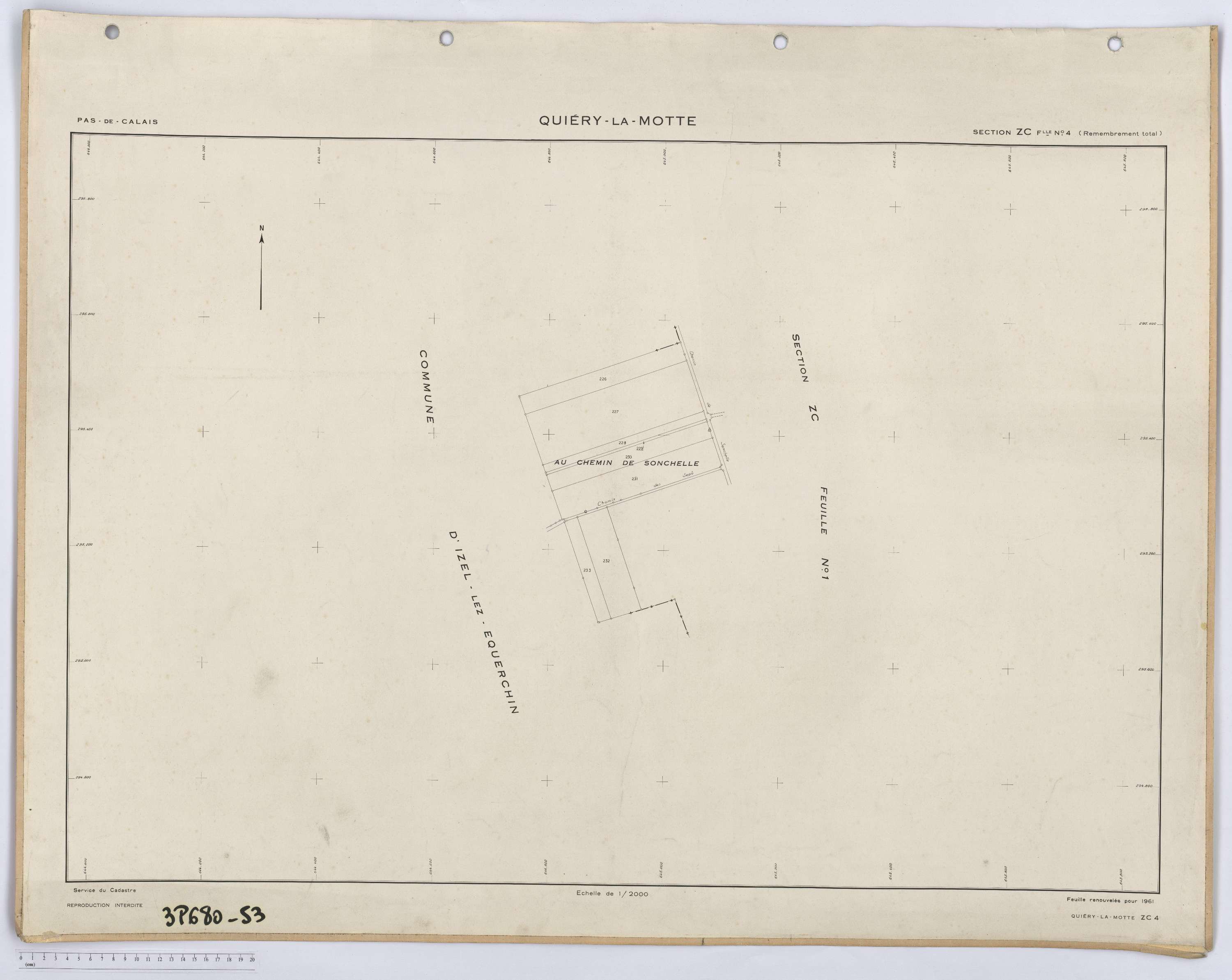 Quiéry-la-Motte - Section ZC, feuille 4.