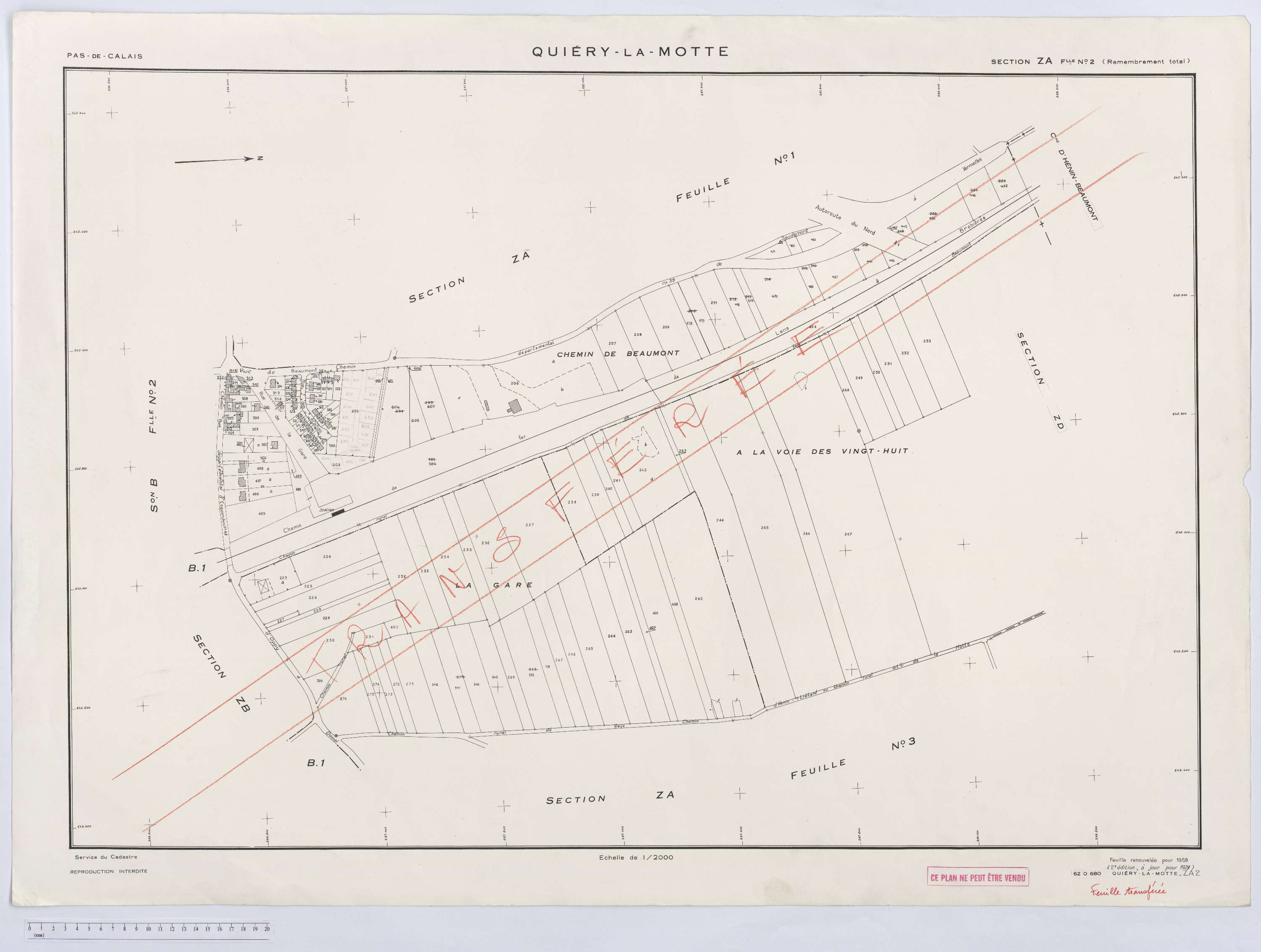 Quiéry-la-Motte - Section ZA, feuille 2.