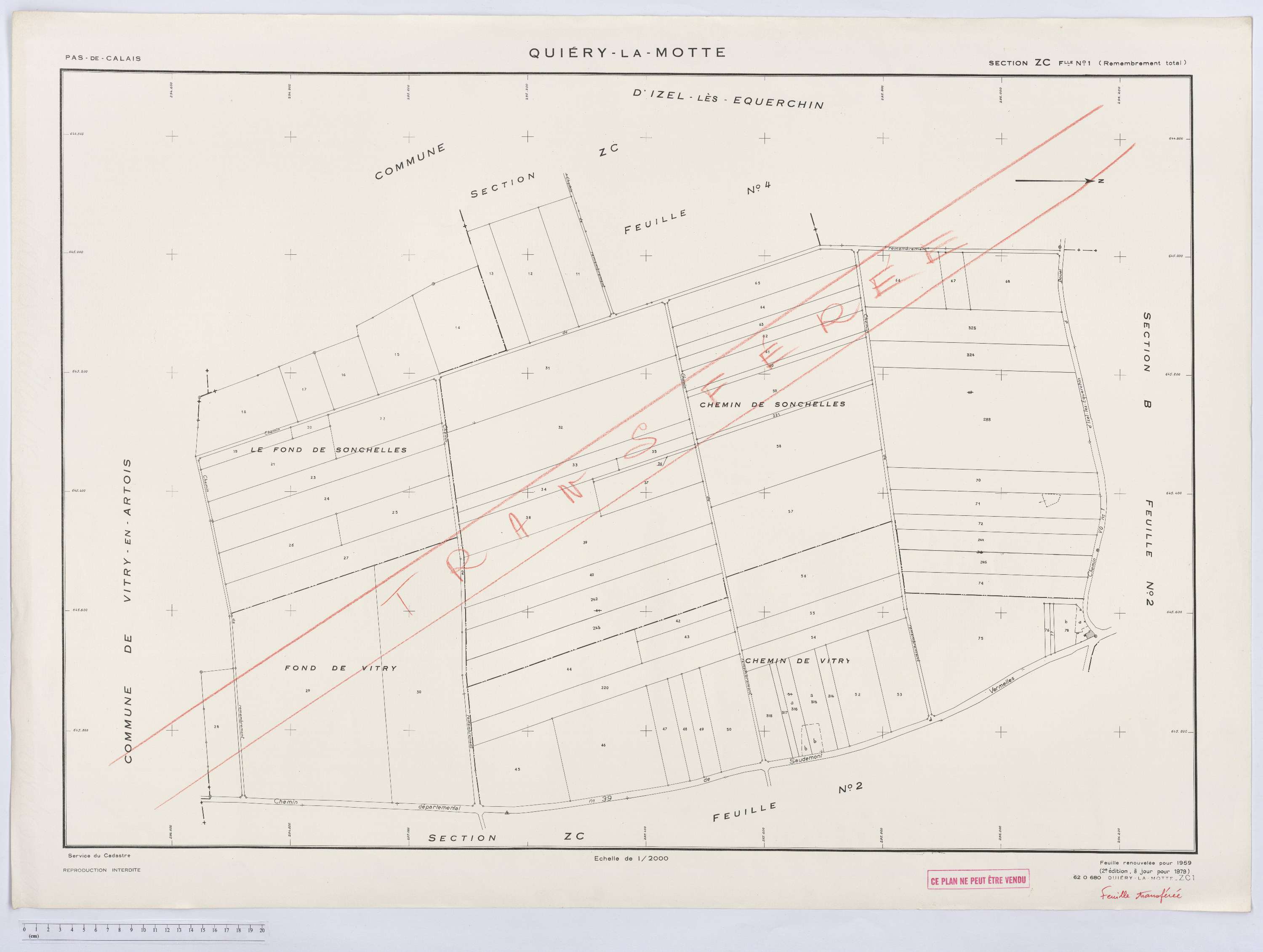 Quiéry-la-Motte - Section ZC, feuille 1.
