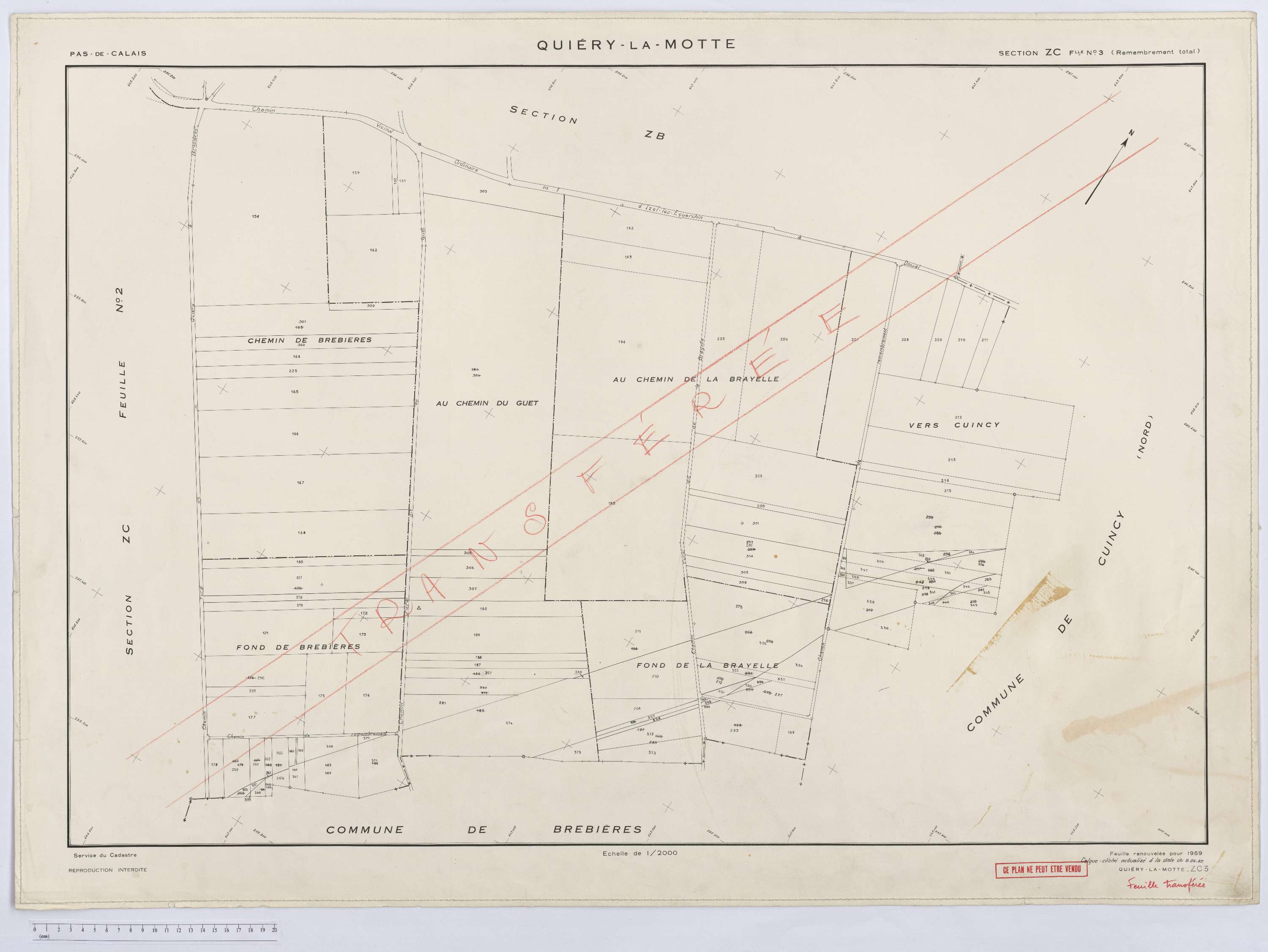 Quiéry-la-Motte - Section ZC, feuille 3.