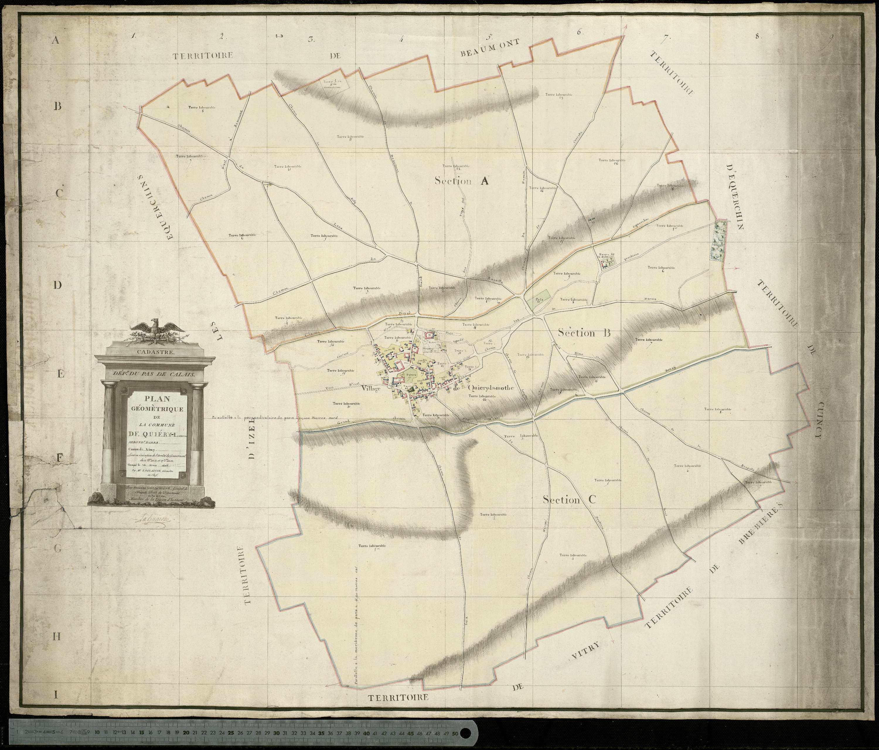 Quiéry-la-Motte - Plans par masses de cultures