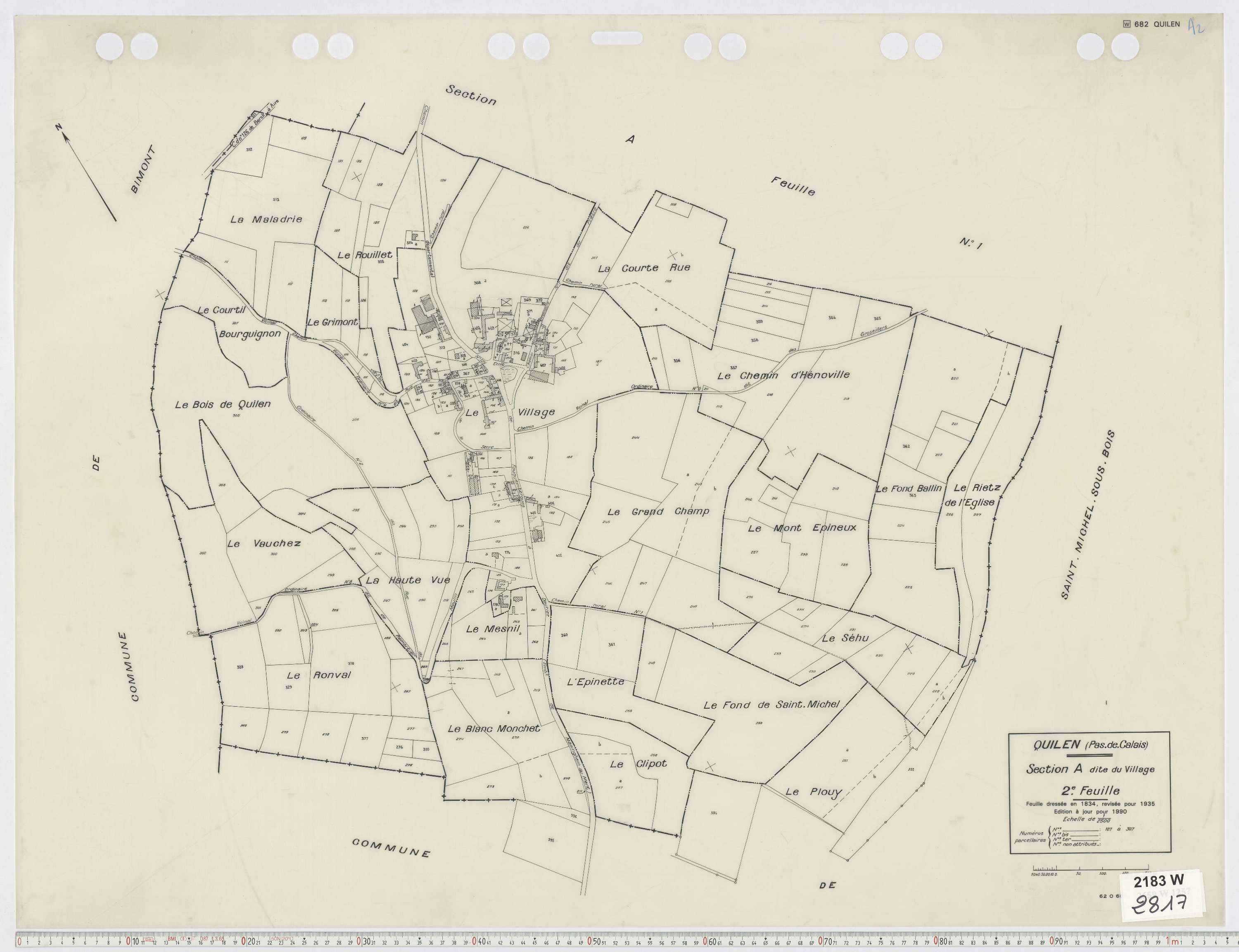 Quilen - Section A, feuille 2.