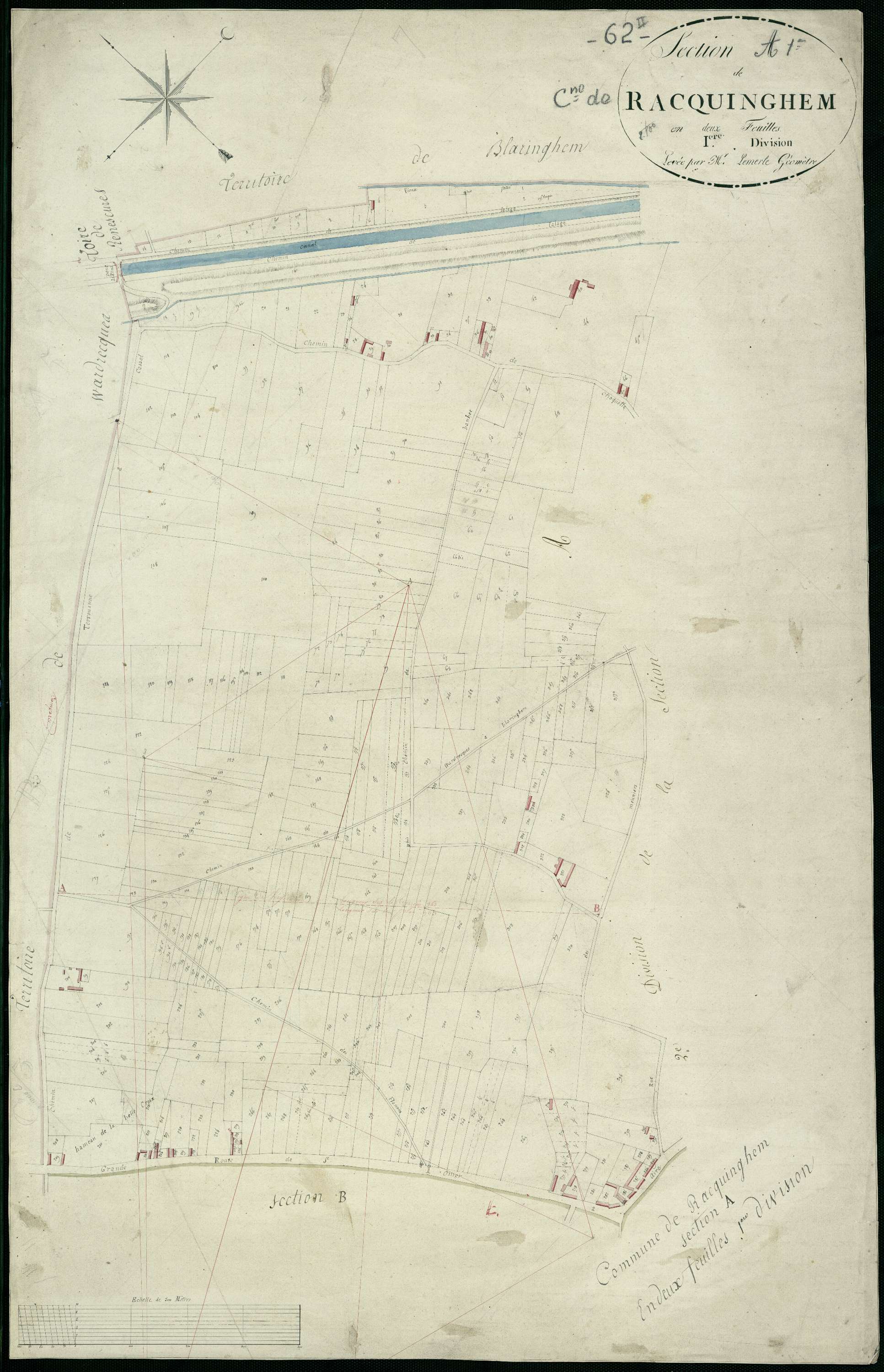 Racquinghem - Section A, 1re feuille