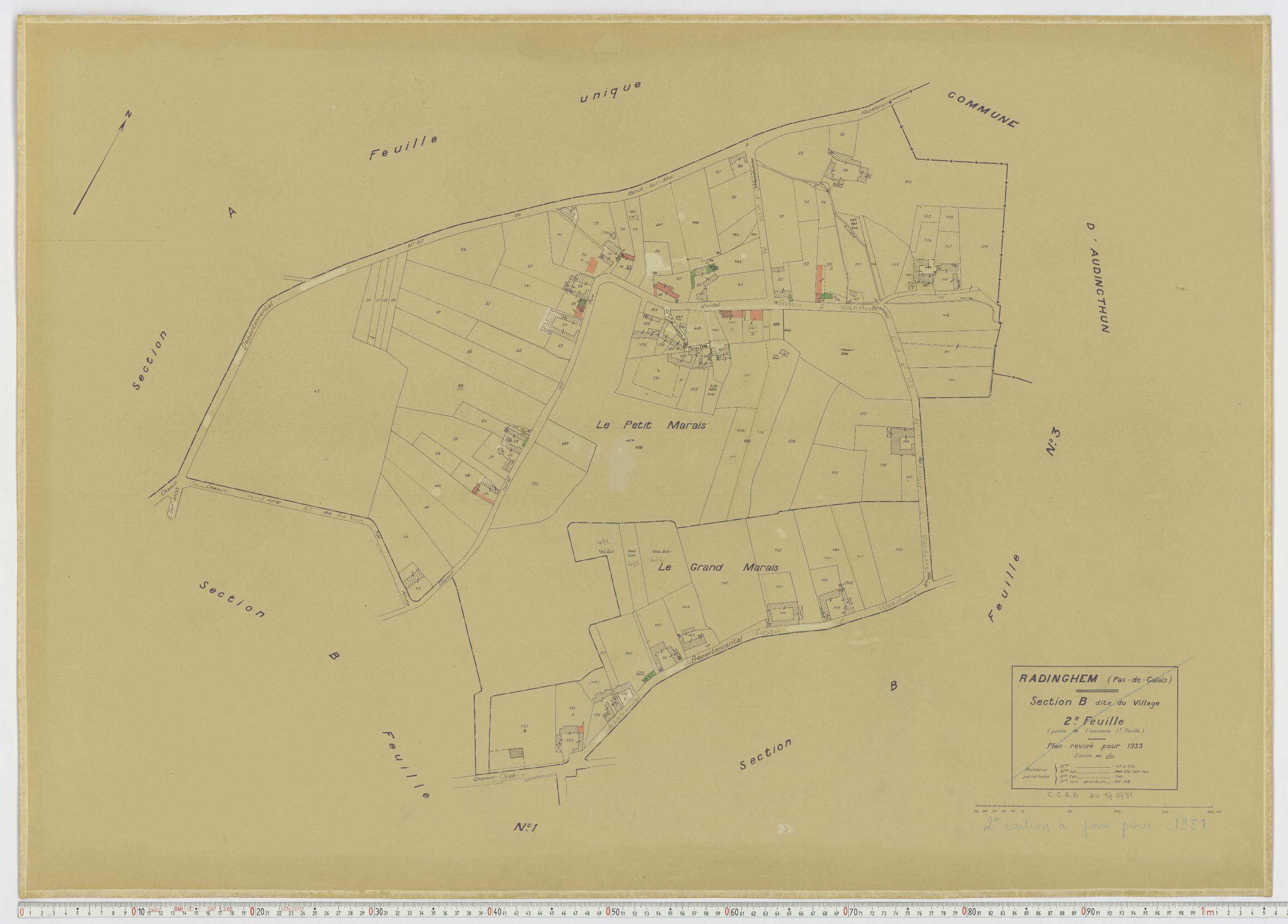 Radinghem - Section B, feuille 2.