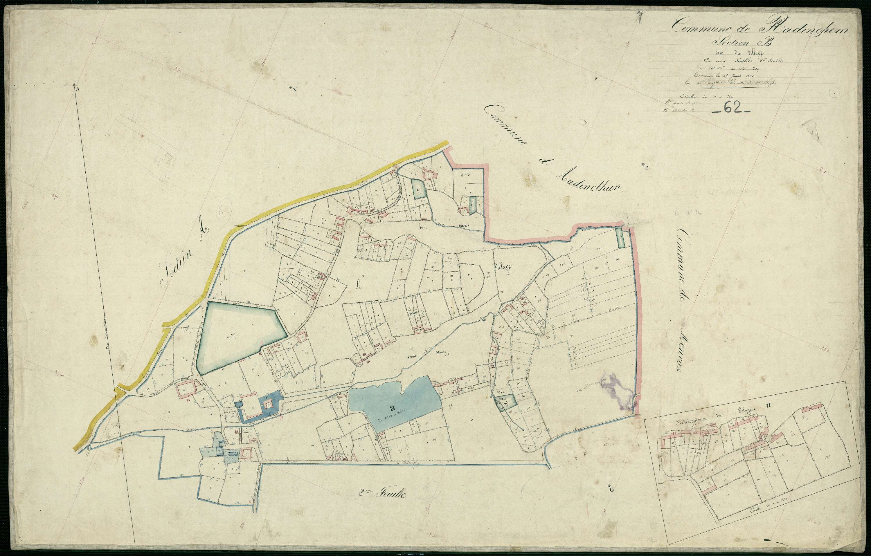 Radinghem - Section B, 1re feuille