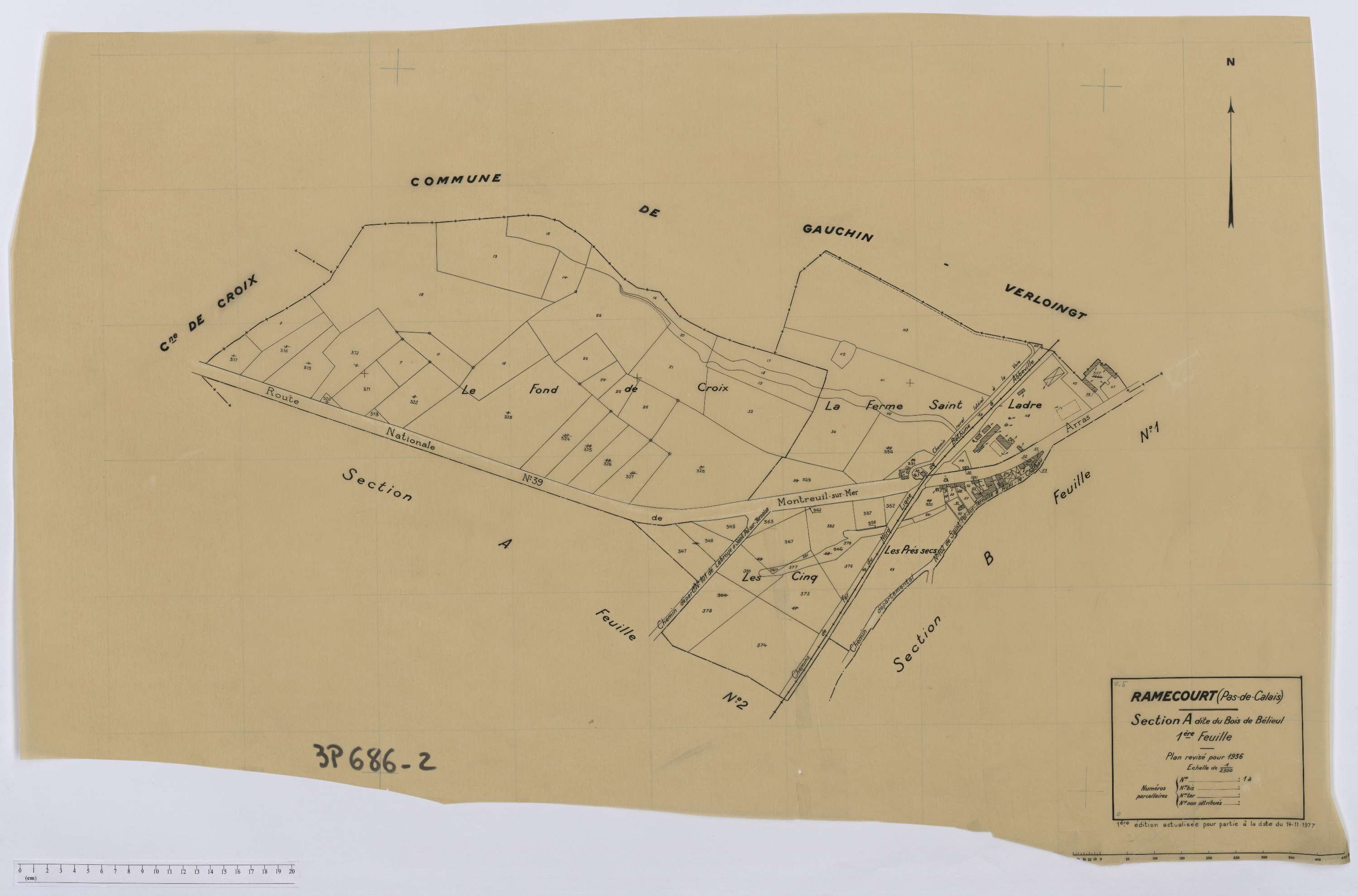 Ramecourt - Section A, feuille 1.
