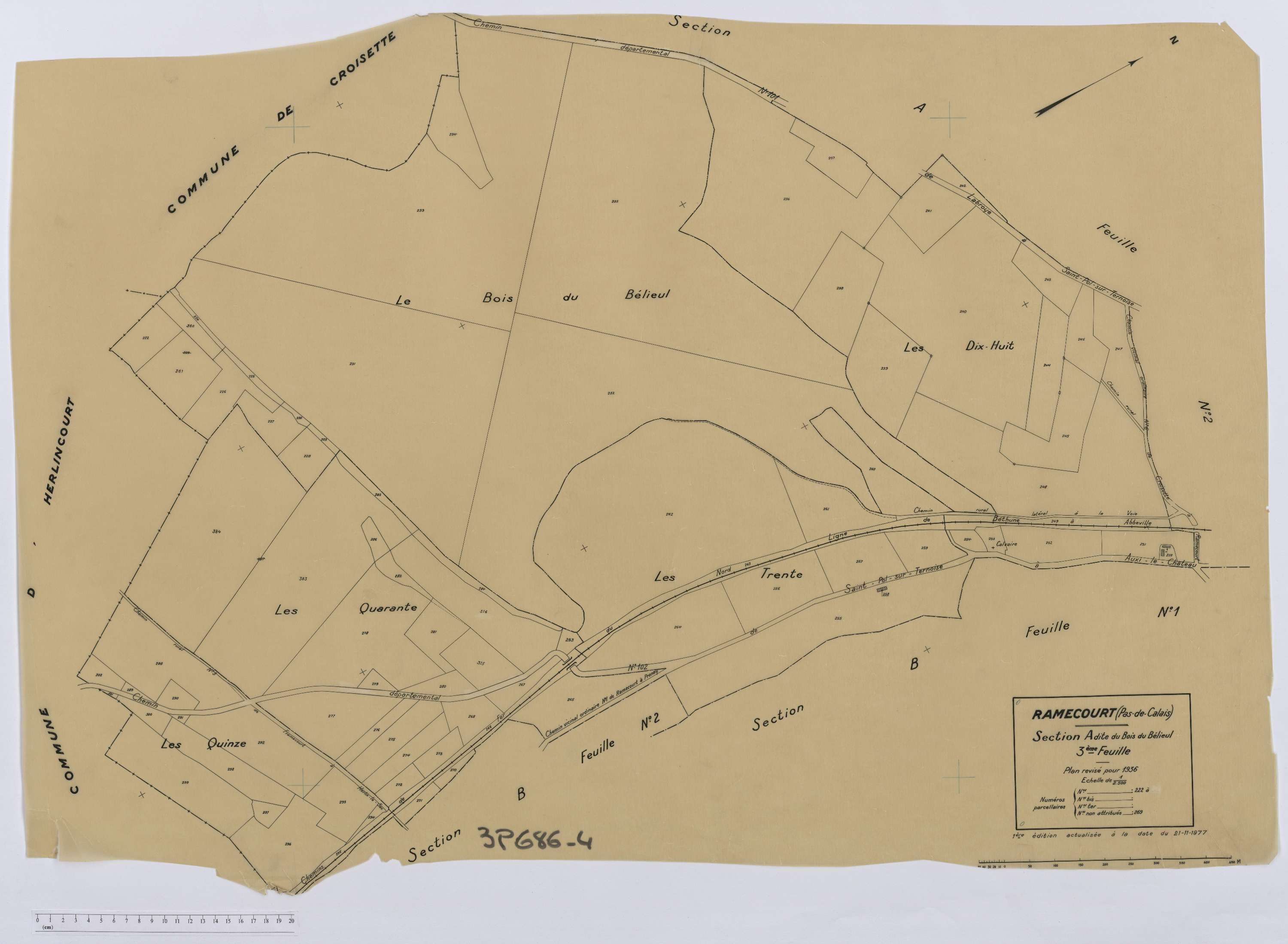 Ramecourt - Section A, feuille 3.