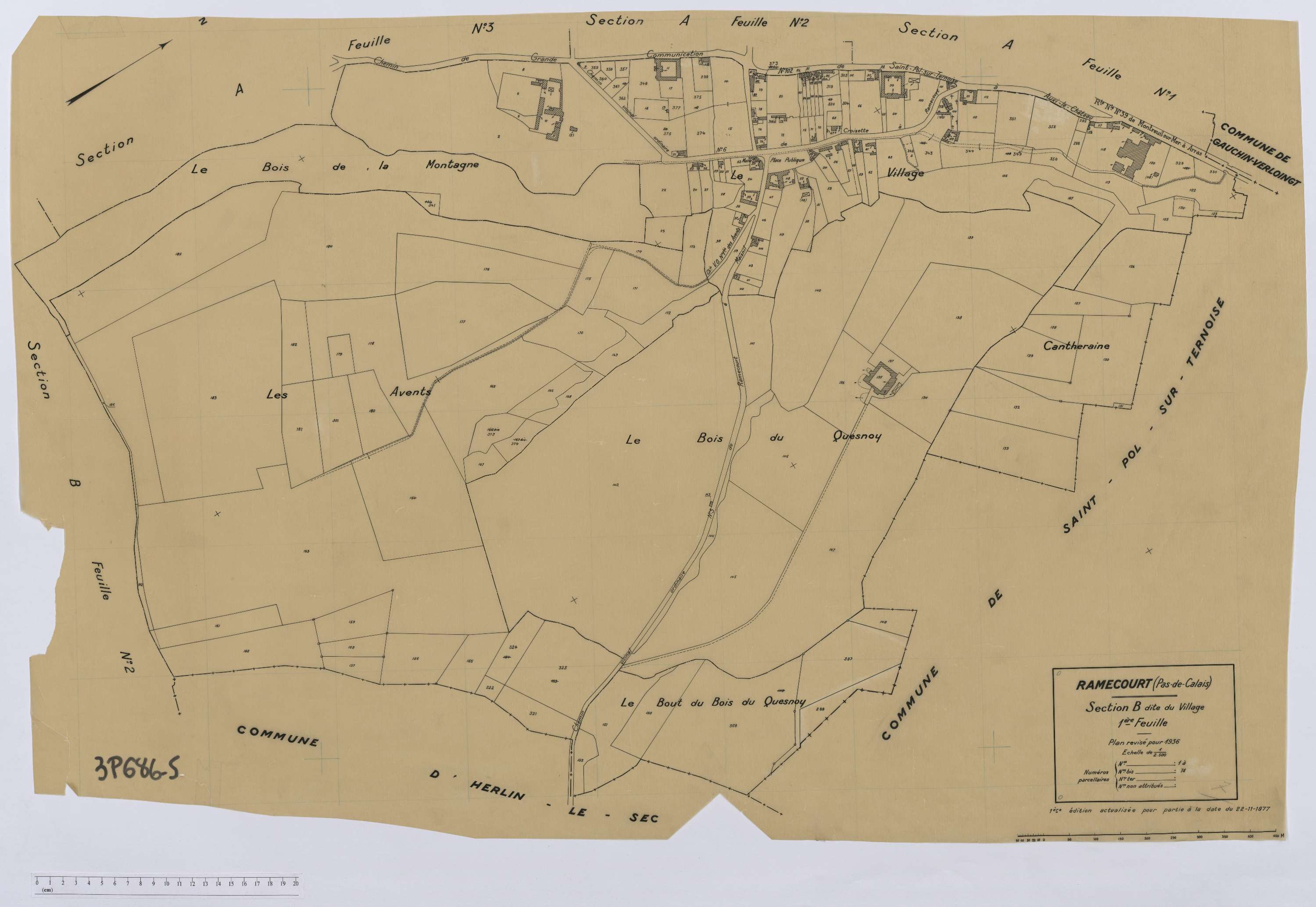Ramecourt - Section B, feuille 1.