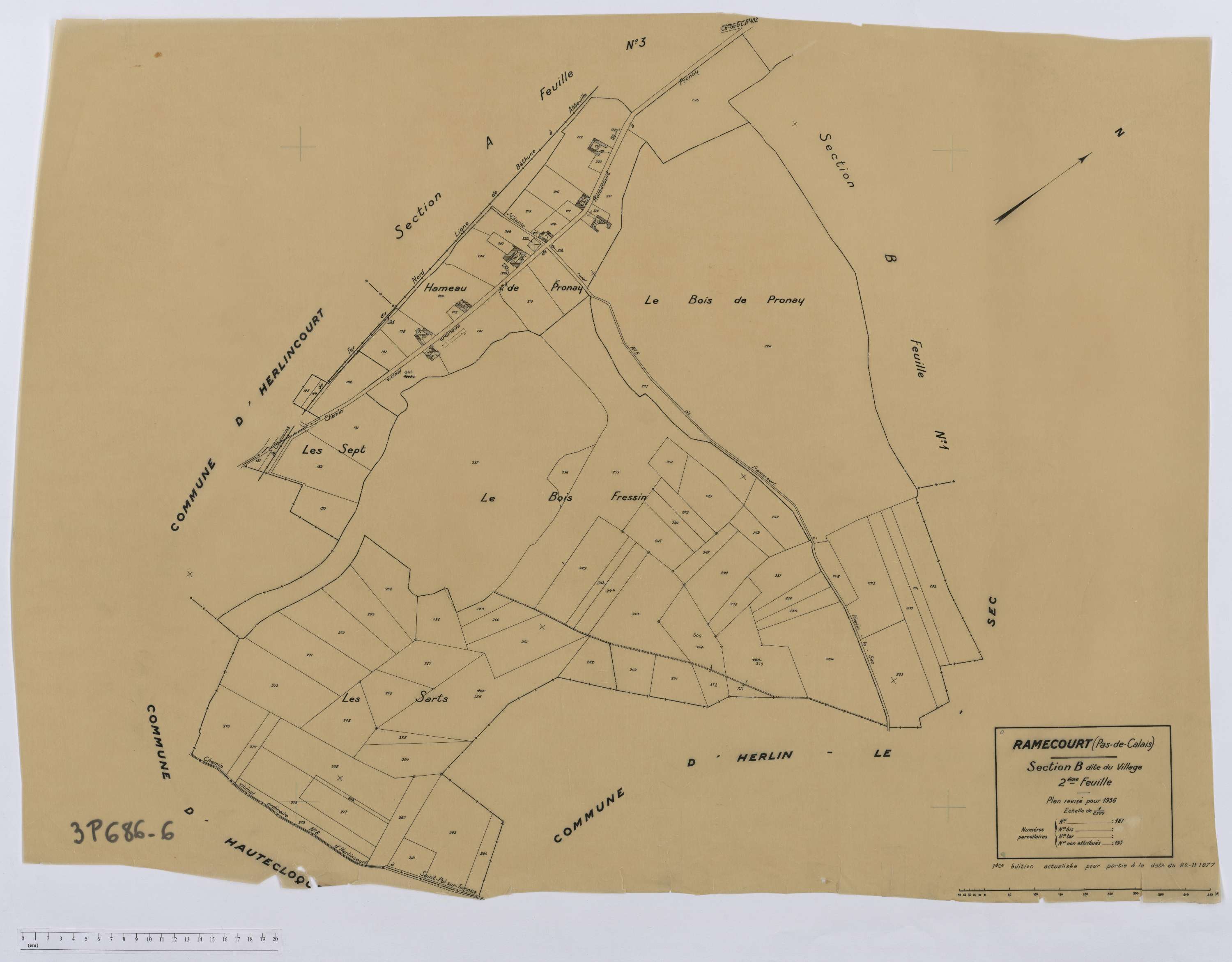 Ramecourt - Section B, feuille 2.