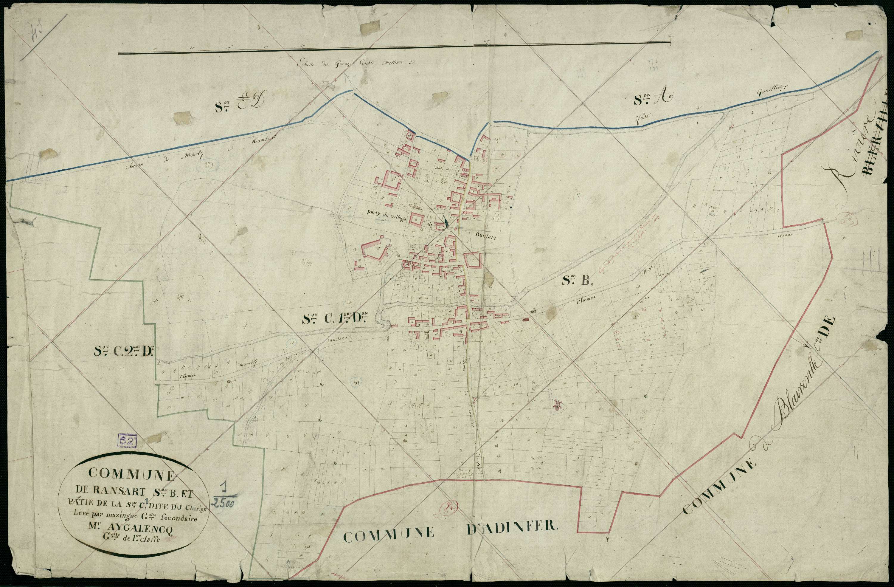 Ransart - Section B , section C, 1re feuille