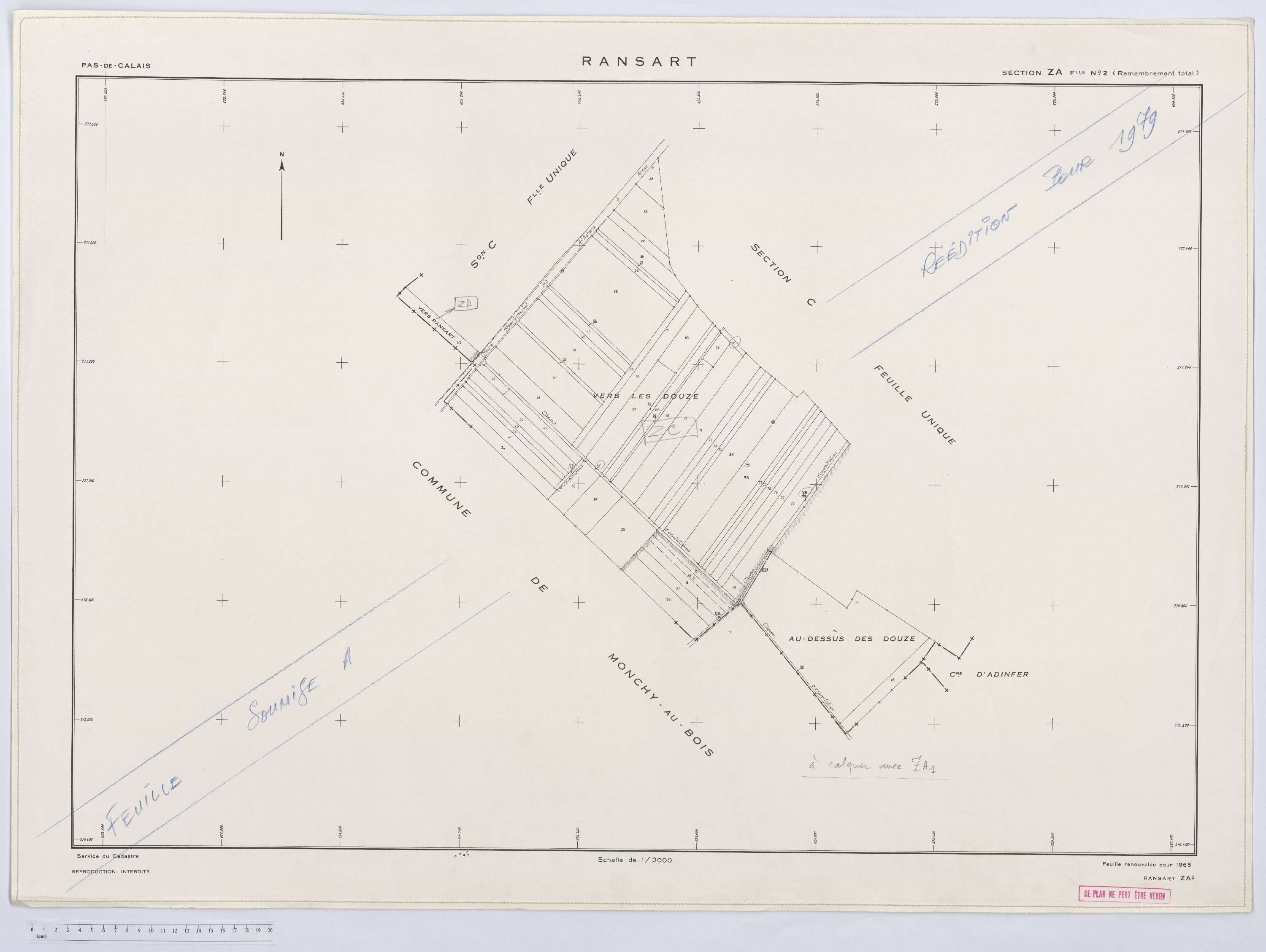 Ransart - Section ZA, feuille 2.