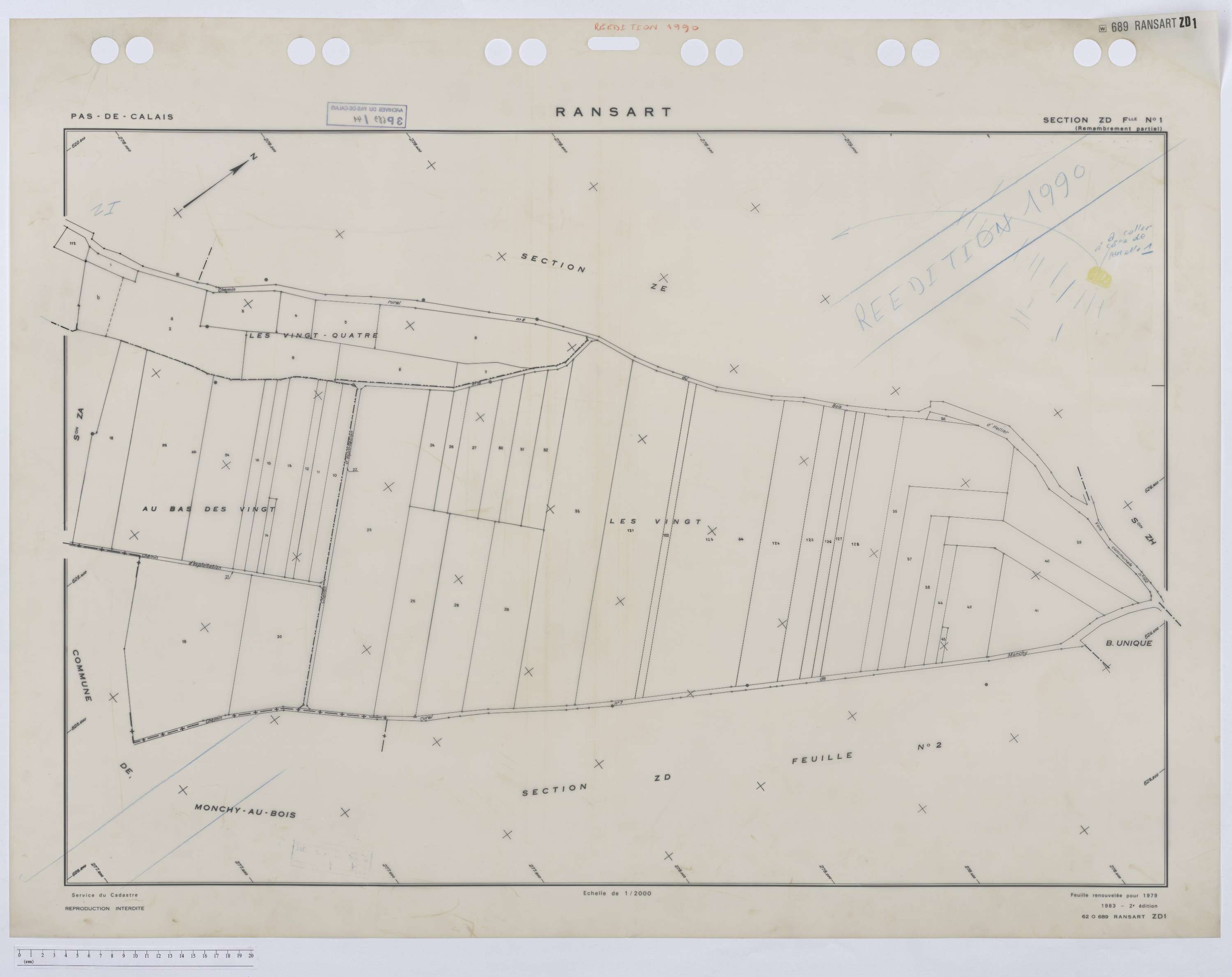 Ransart - Section ZD, feuille 1.