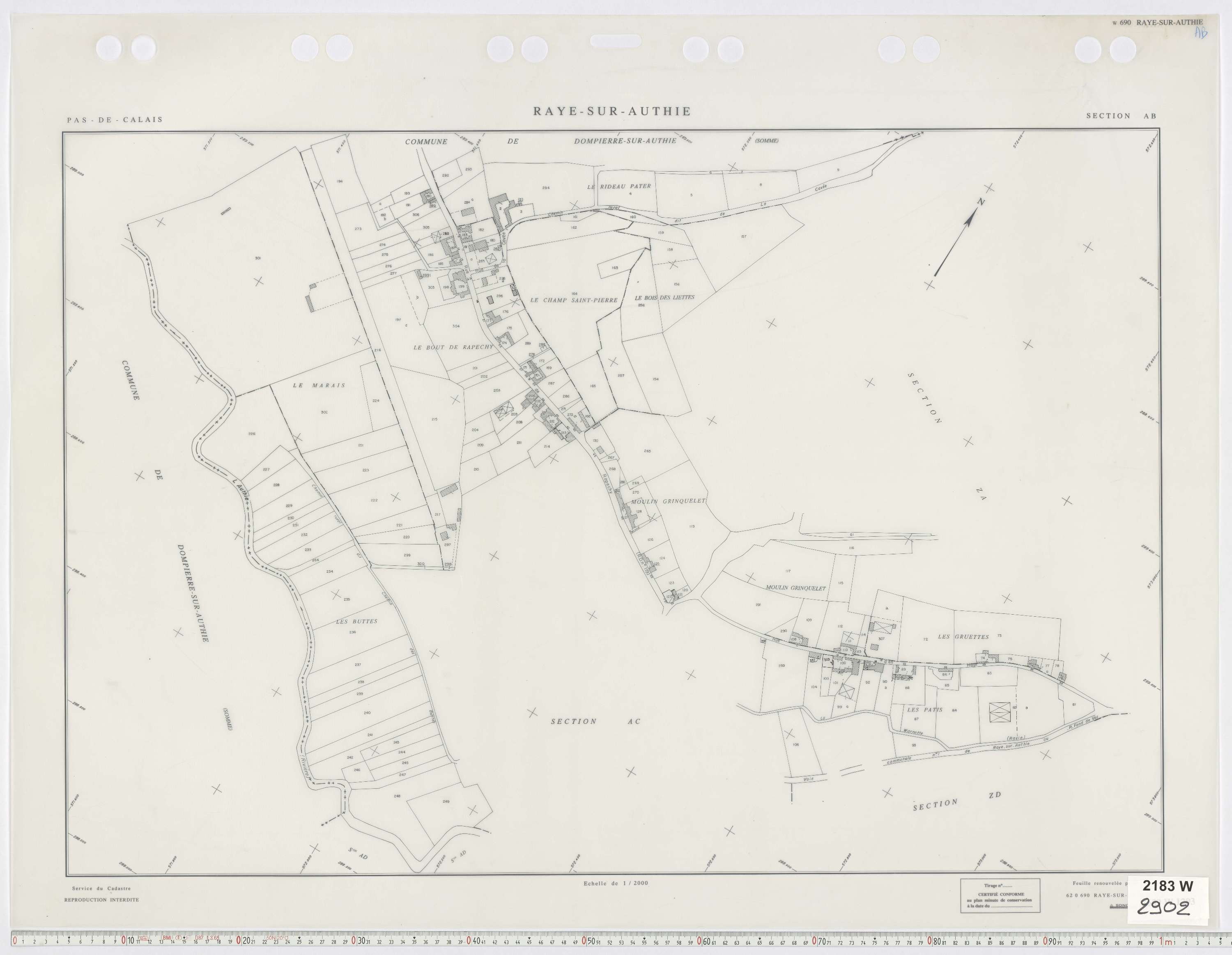Raye-sur-Authie - Section AB.