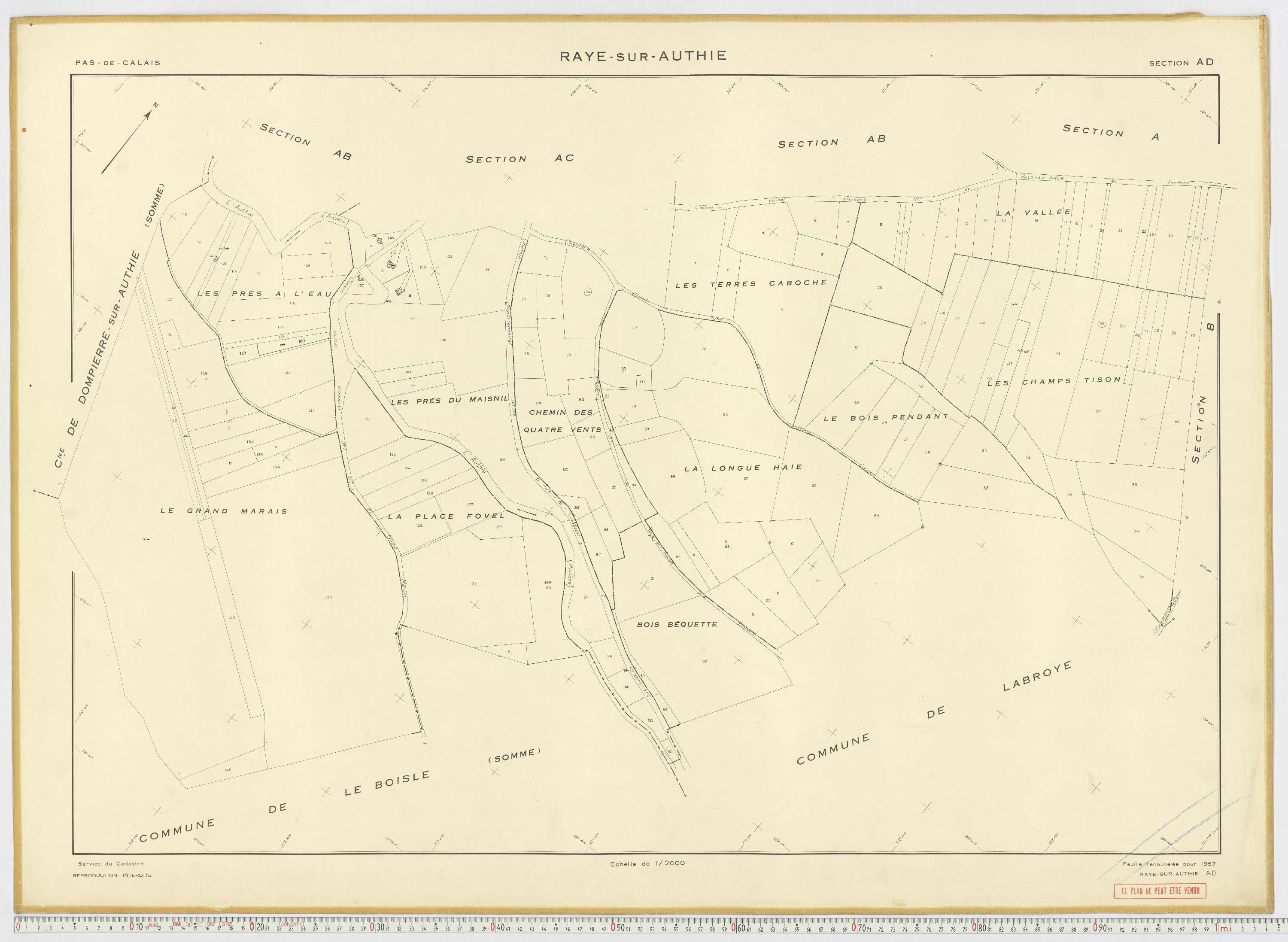 Raye-sur-Authie - Section AD.