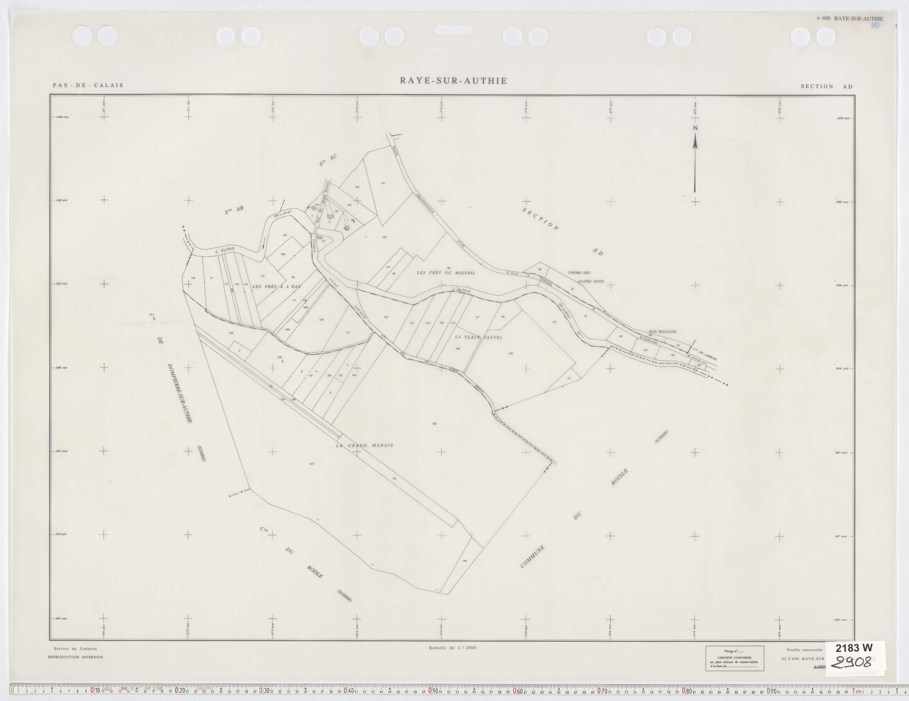 Raye-sur-Authie - Section AD.