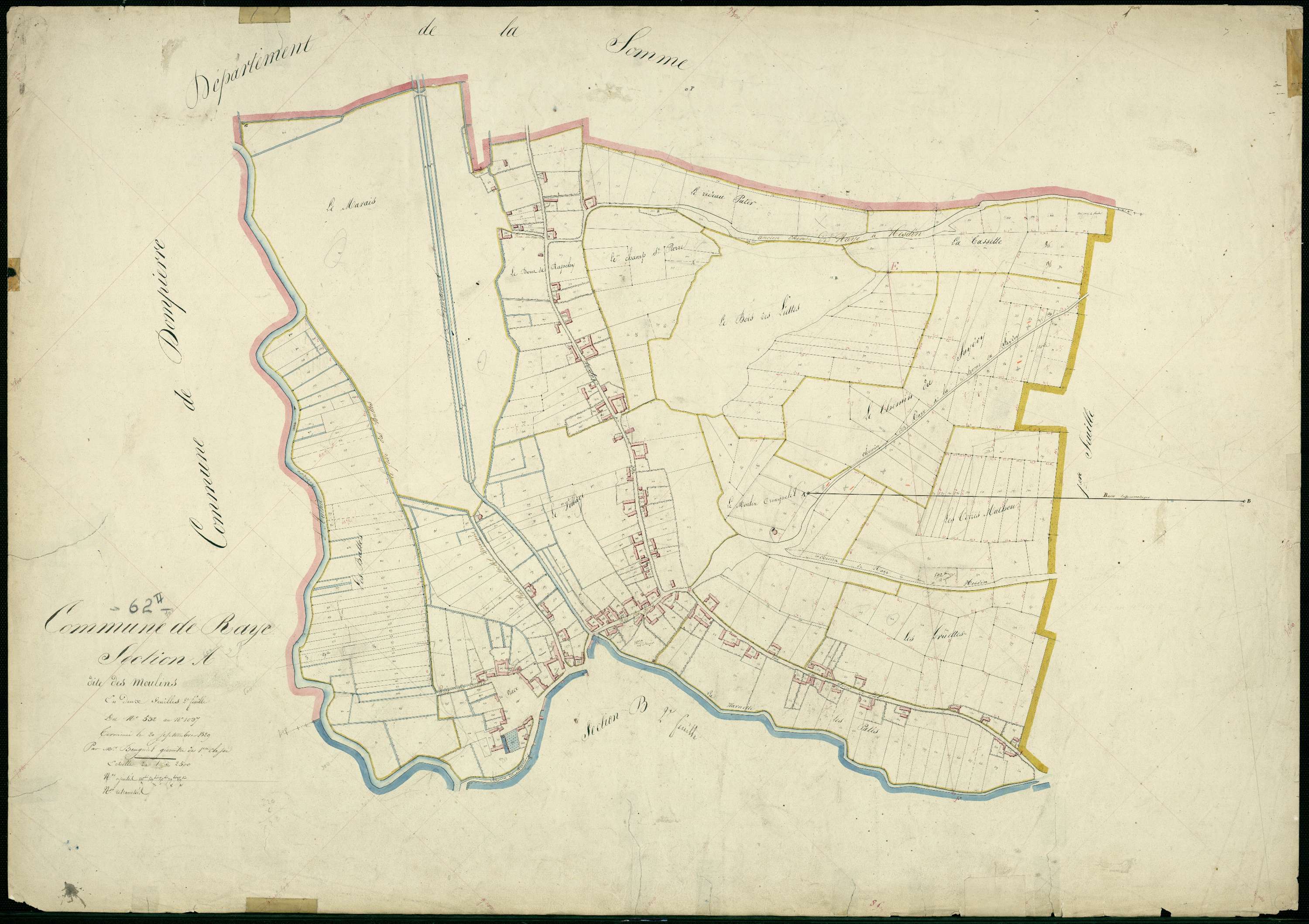 Raye-sur-Authie - Section A, 2e feuille