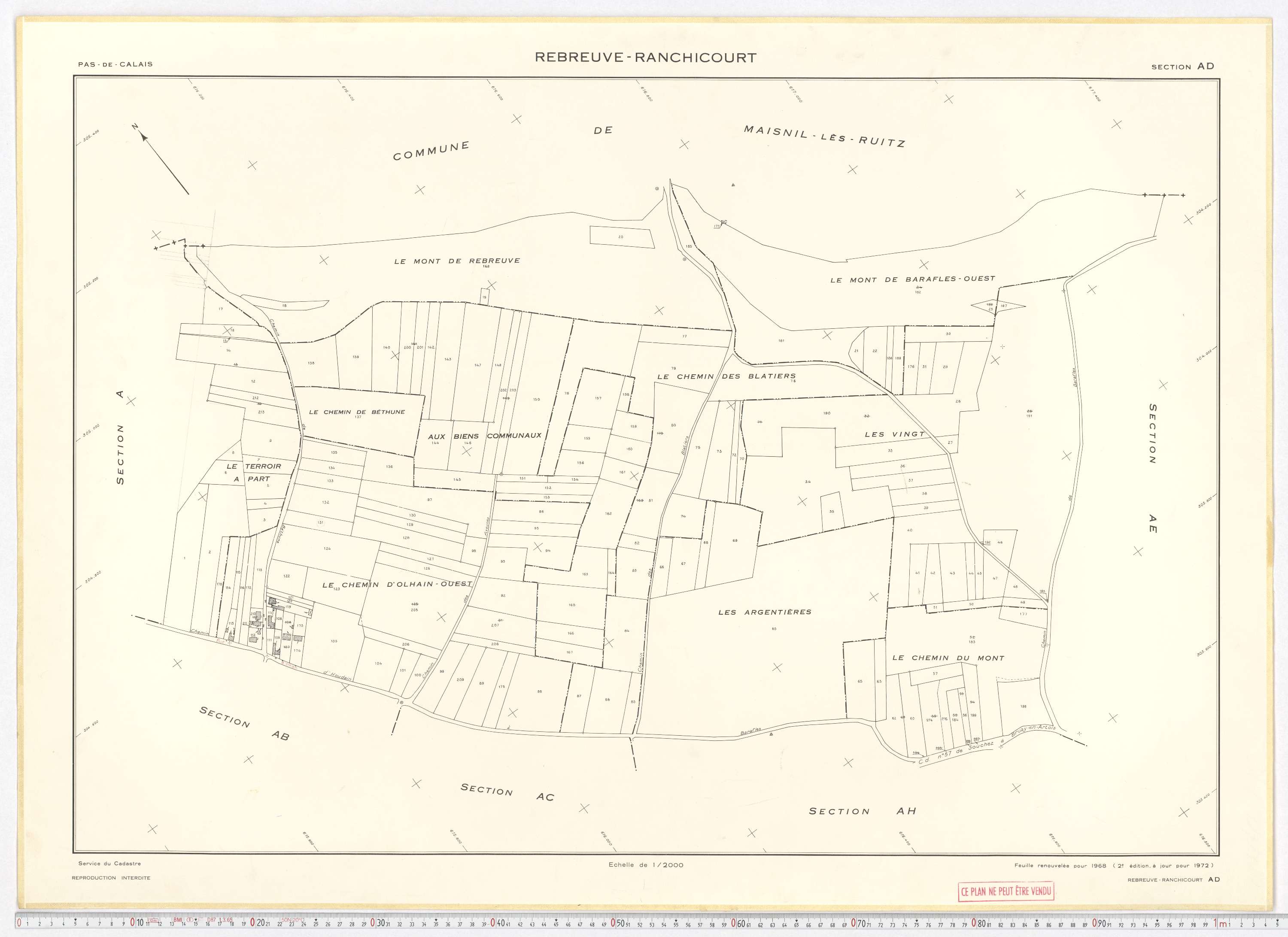 Rebreuve-Ranchicourt - Section AD.