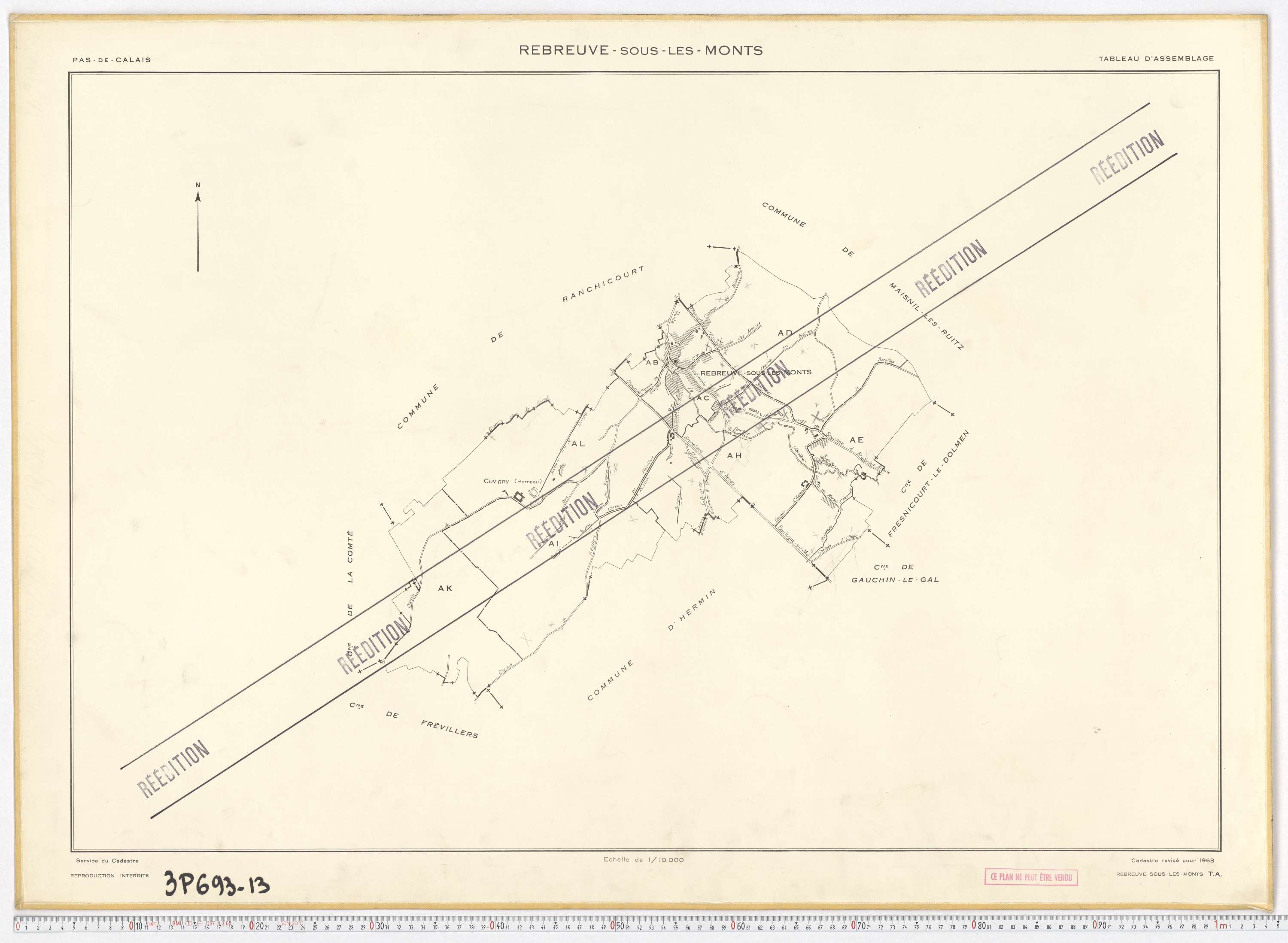 Rebreuve-Ranchicourt - Tableau d'assemblage.