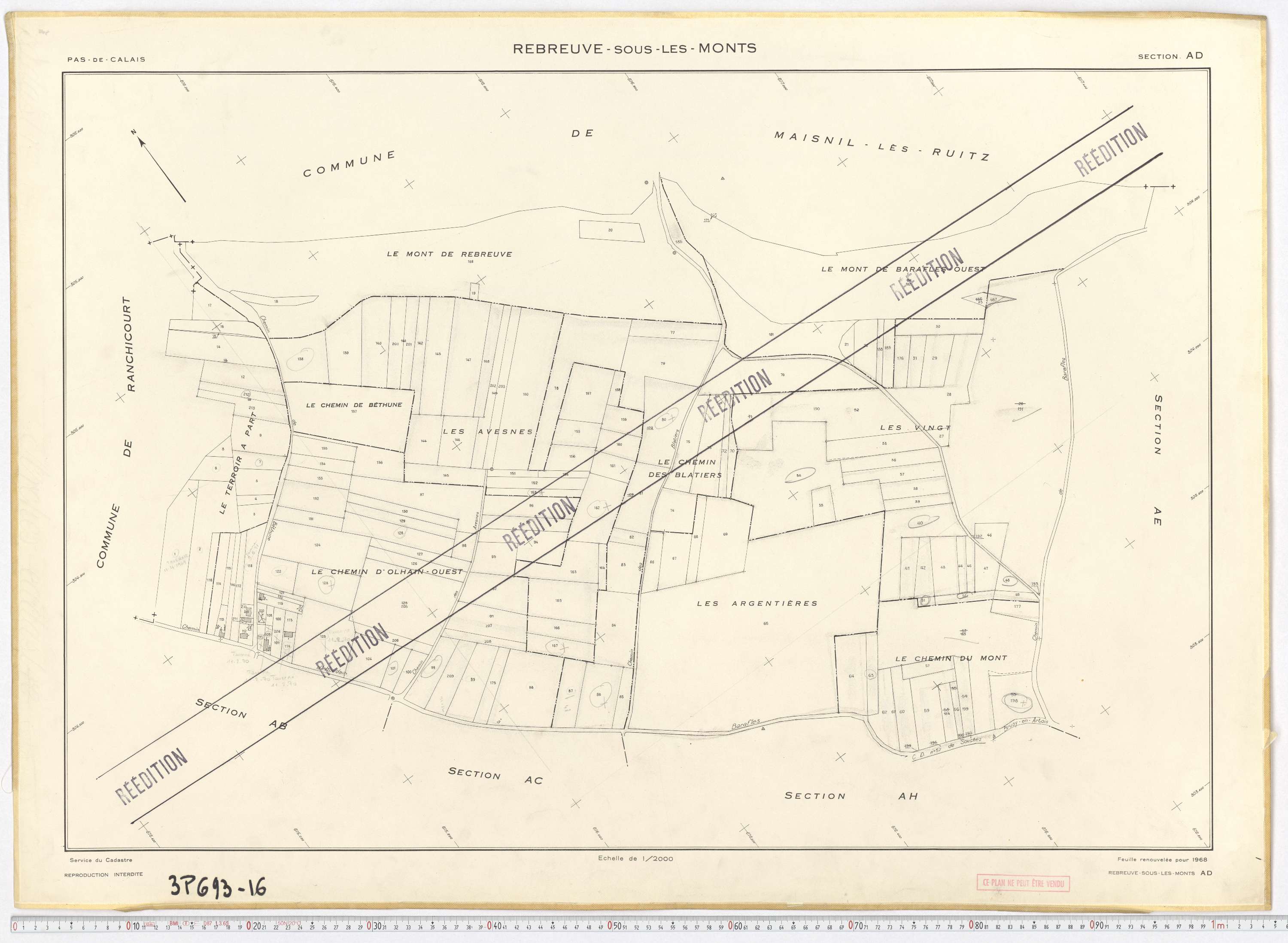 Rebreuve-Ranchicourt - Section AD.