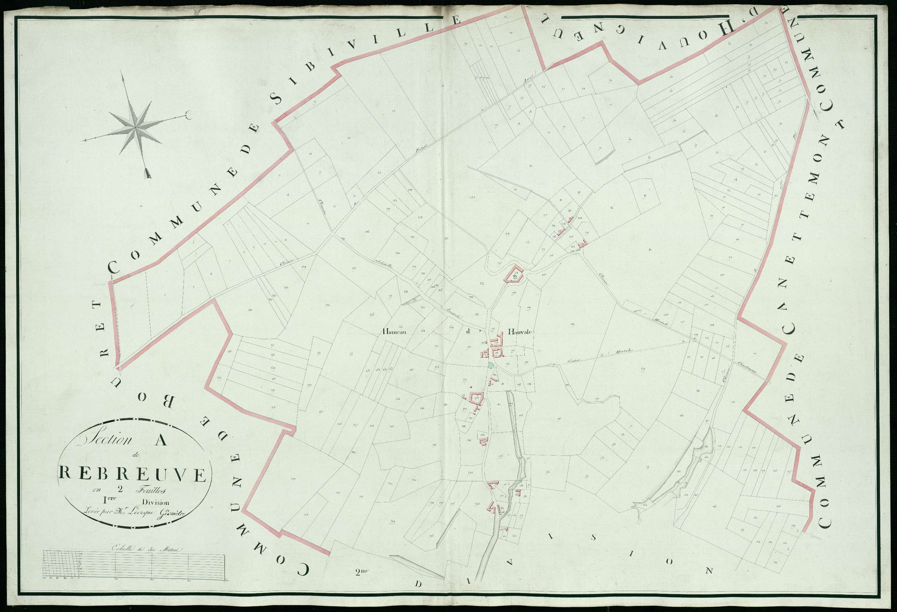Rebreuve-sur-Canche - Section A, 1re feuille