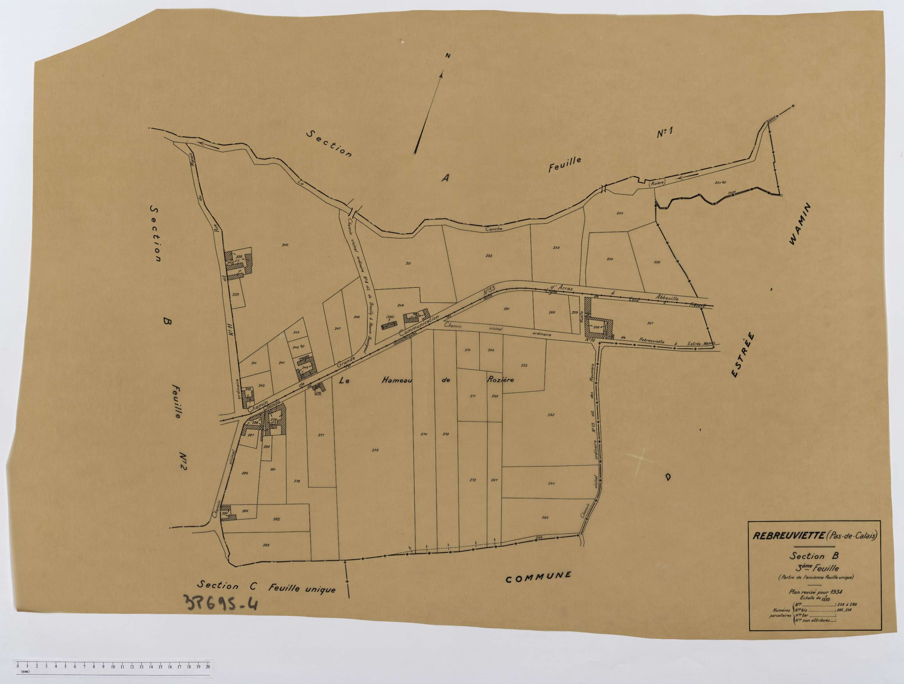 Rebreuviette - Section B, feuille 3.