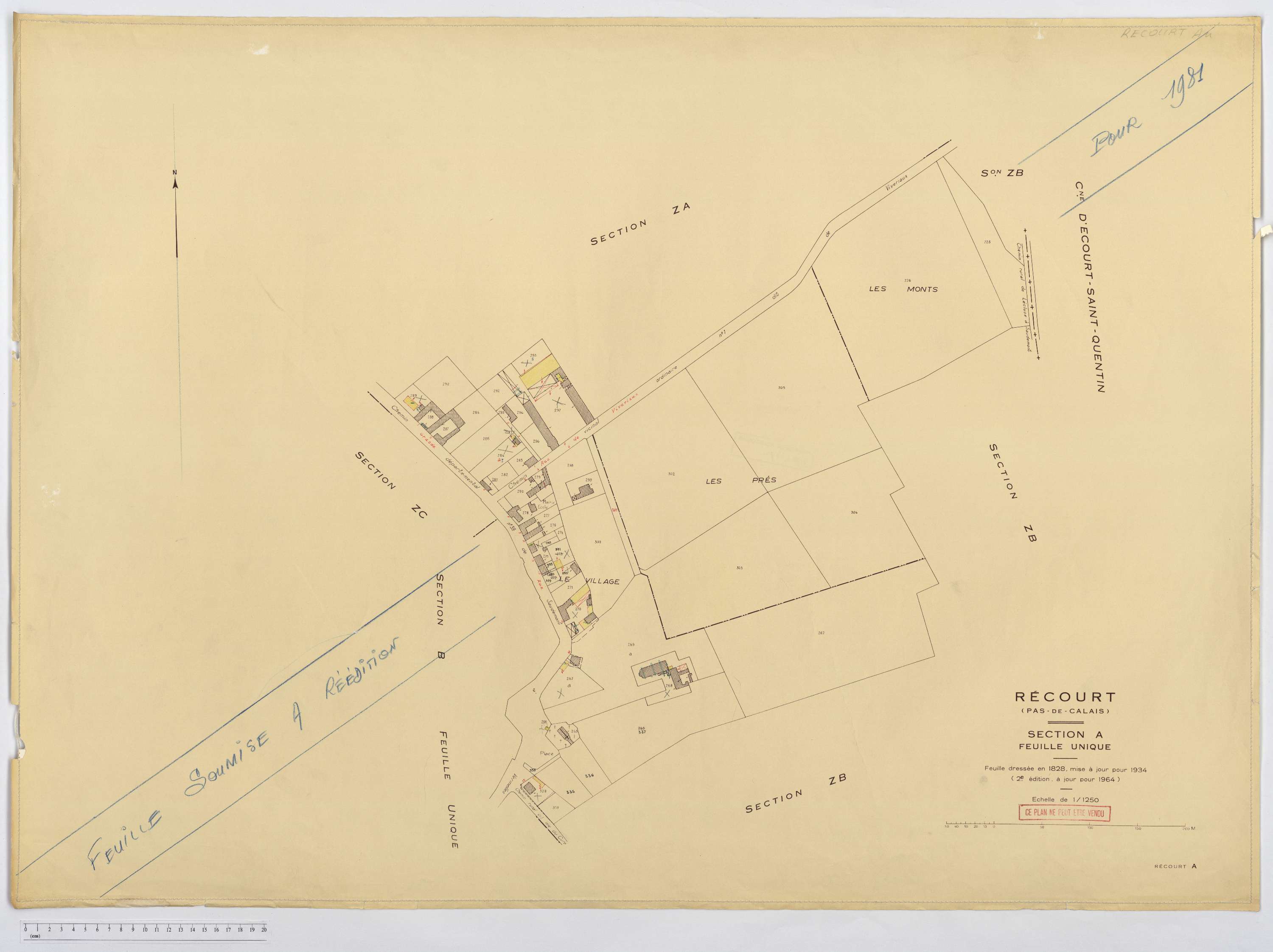 Récourt - Section A.