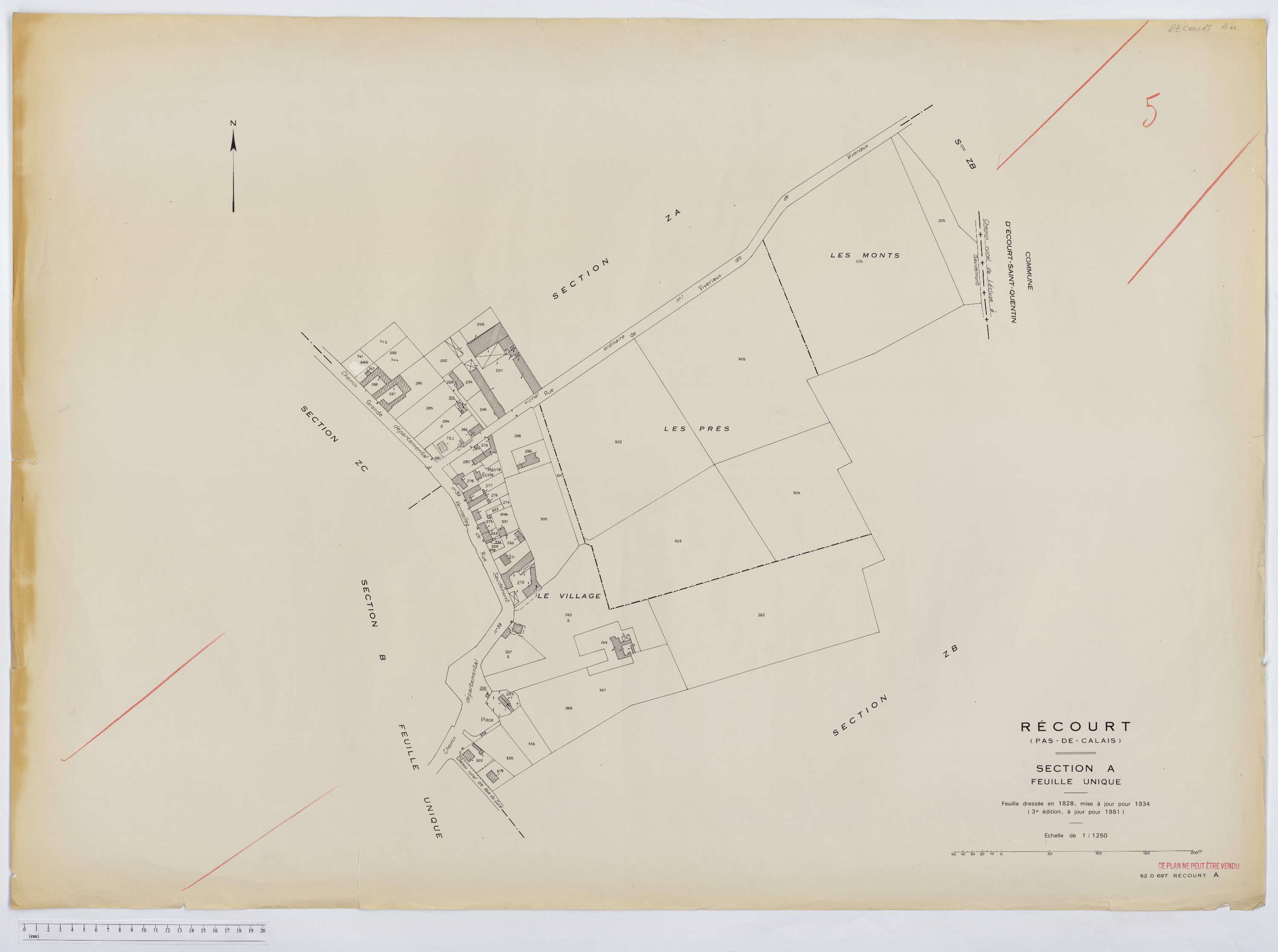 Récourt - Section A.
