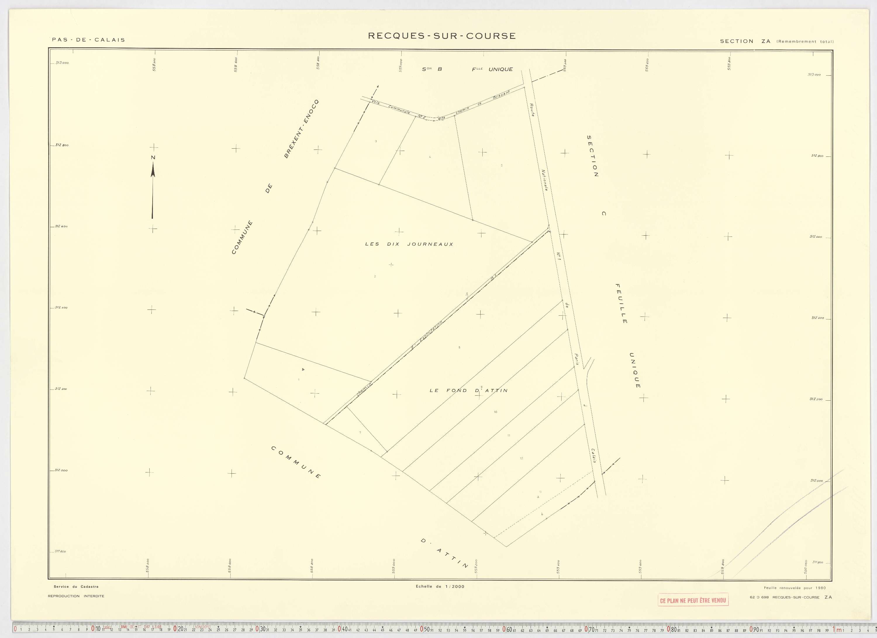 Recques-sur-Course - Section ZA.