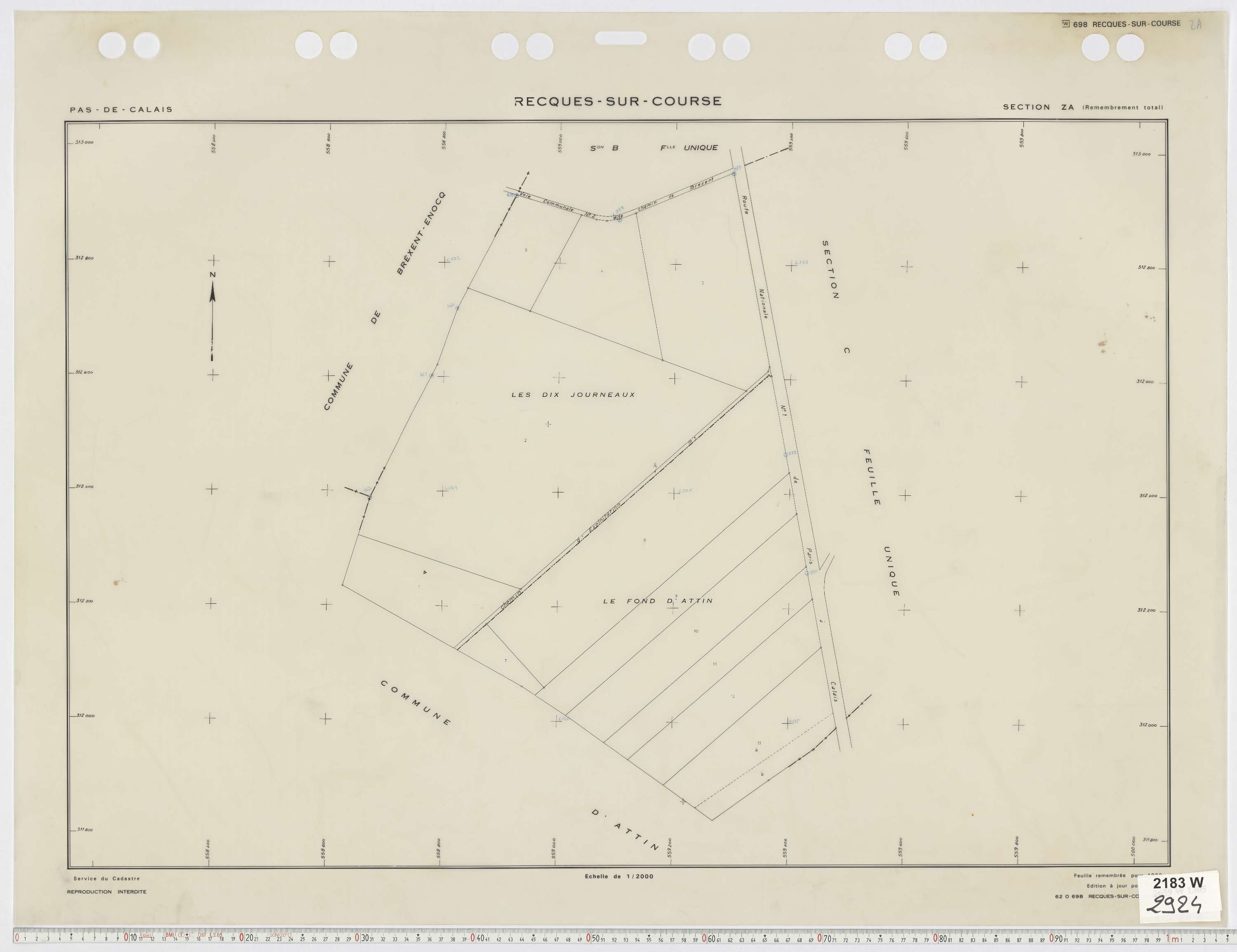 Recques-sur-Course - Section ZA.