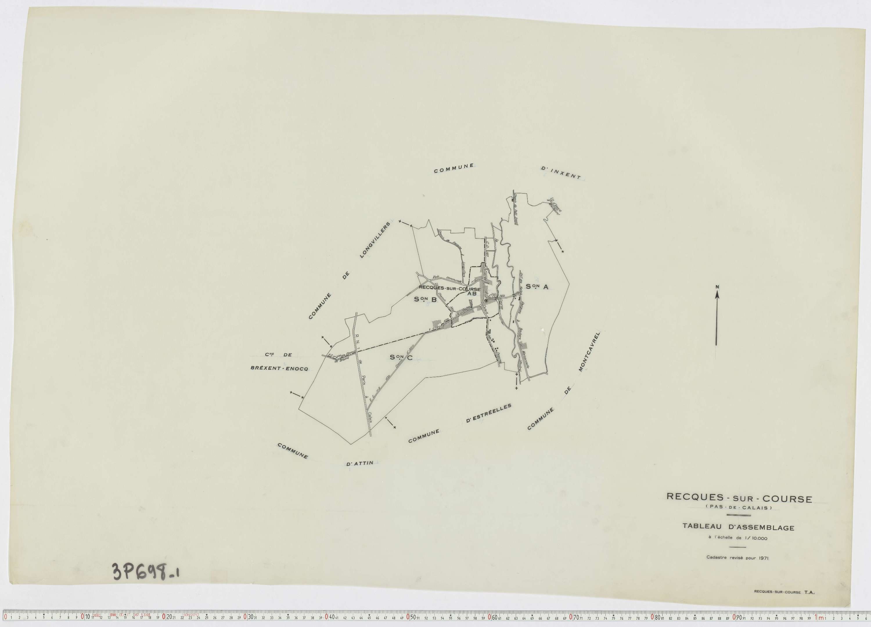 Recques-sur-Course - Tableau d'assemblage.