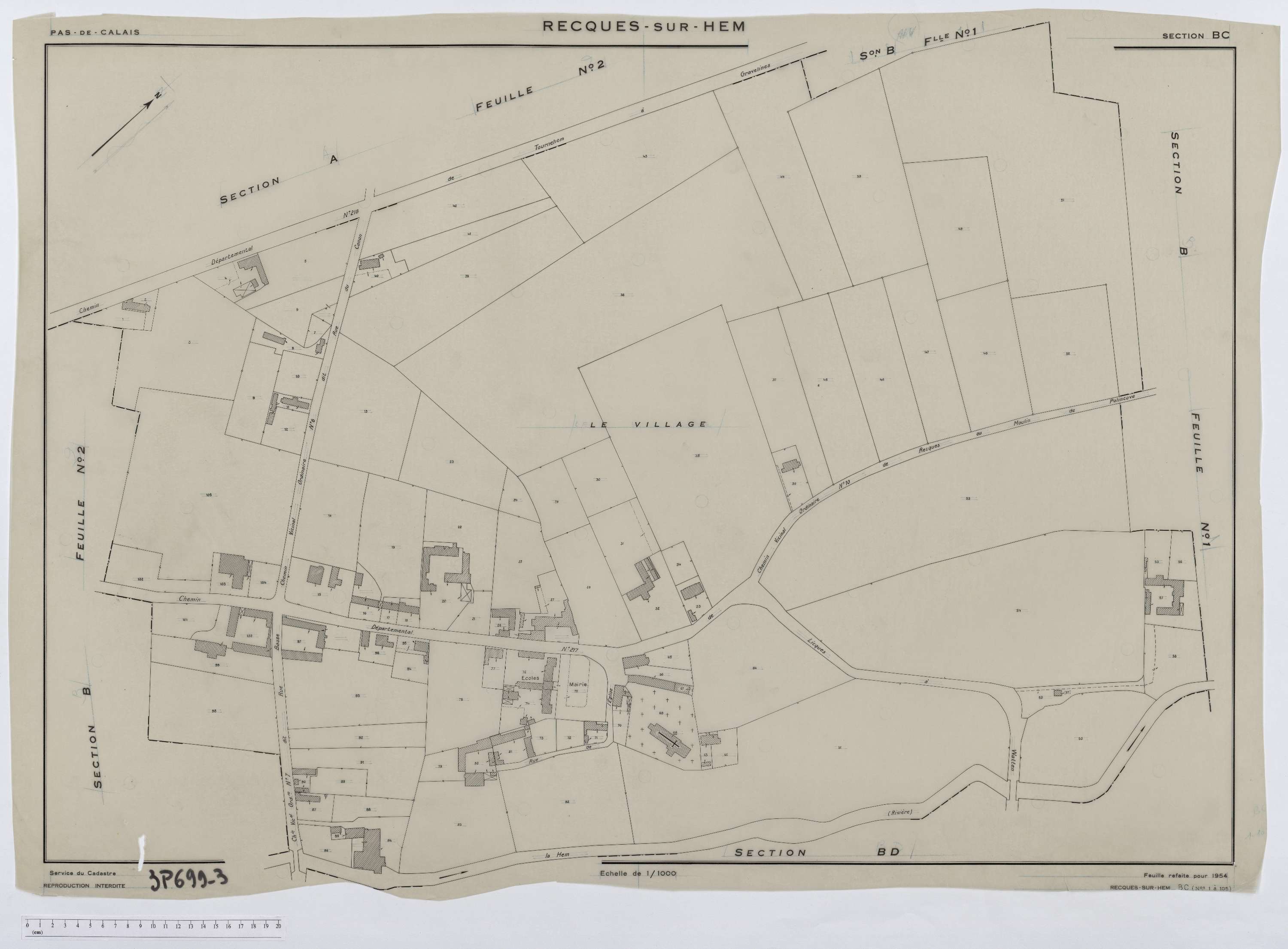 Recques-sur-Hem - Section BC.