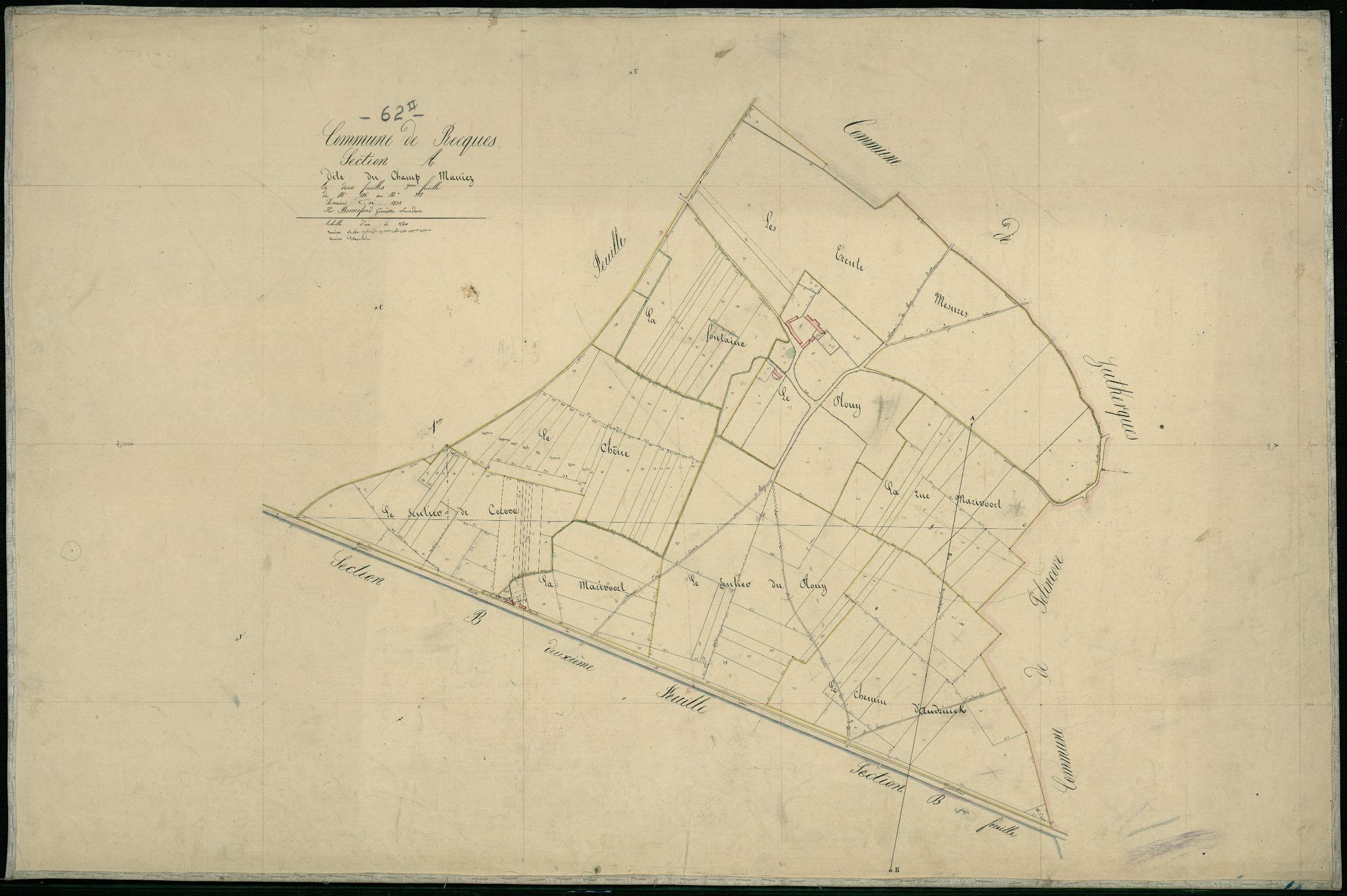 Recques-sur-Hem - Section A, 2e feuille