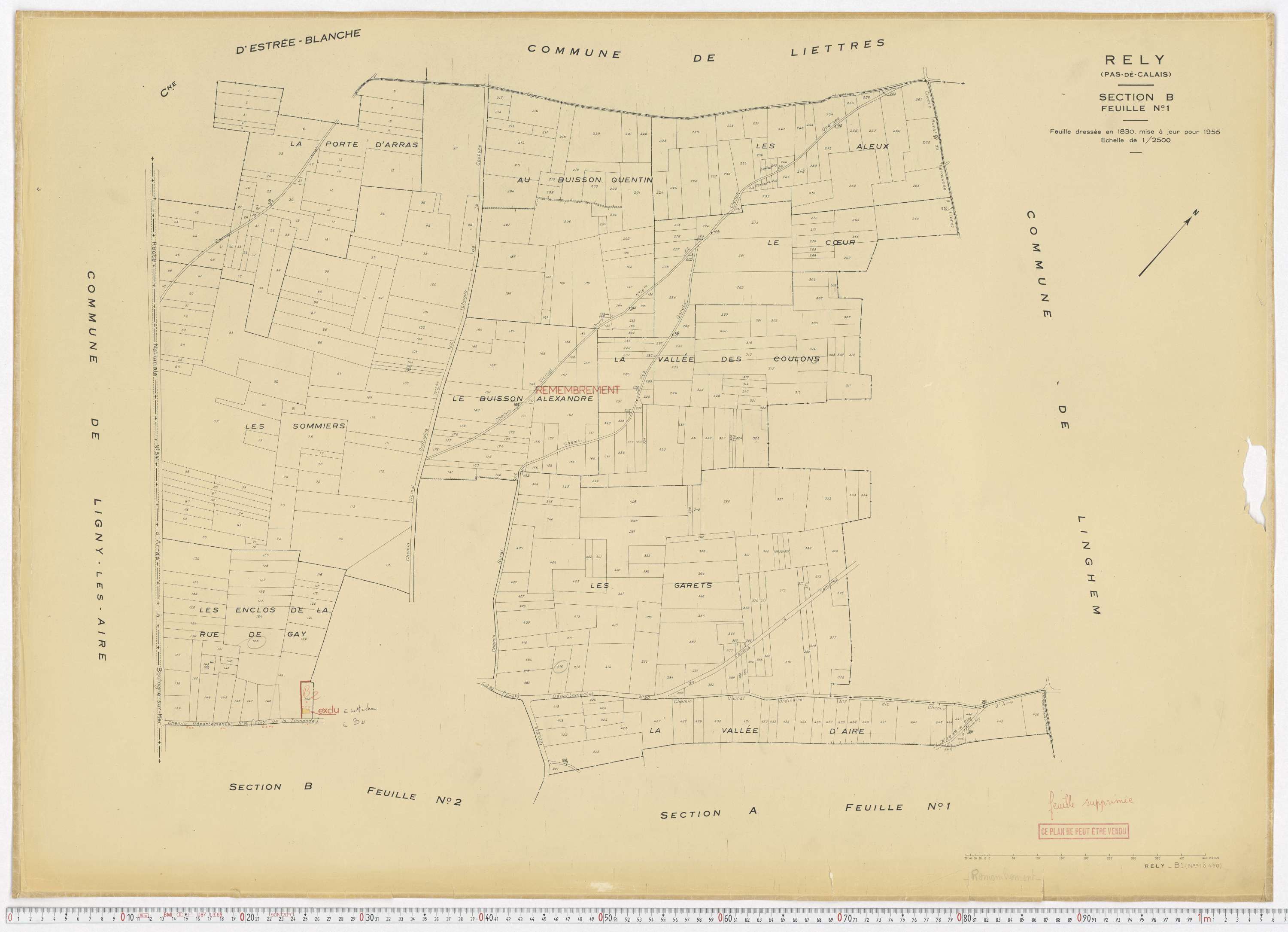 Rely - Section B, feuille 1.