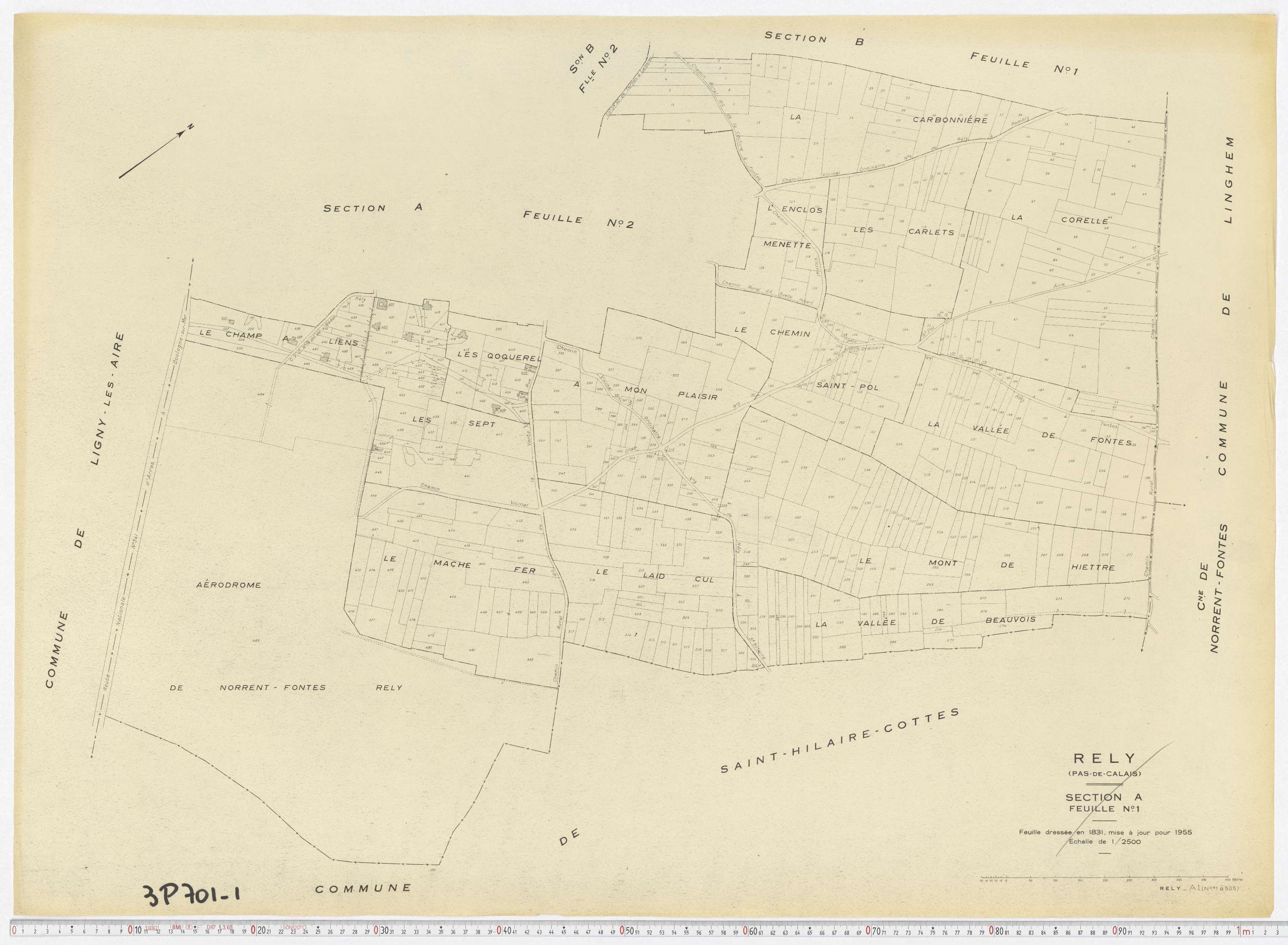 Rely - Section A, feuille 1.