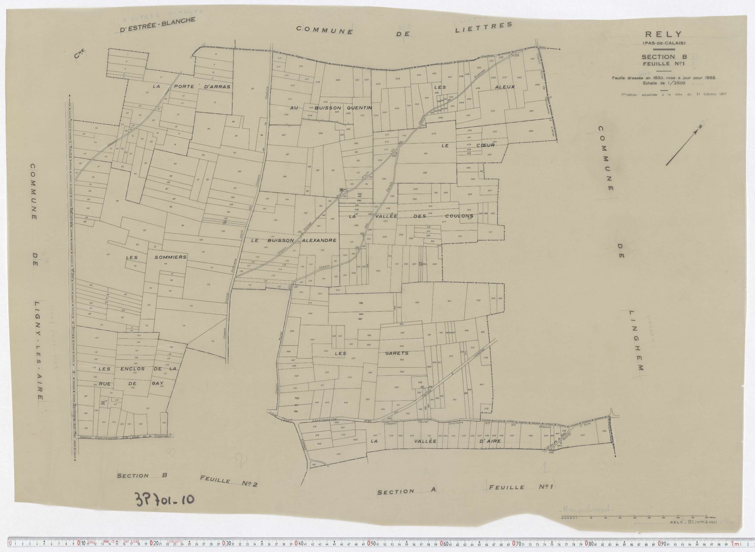 Rely - Section B, feuille 1.