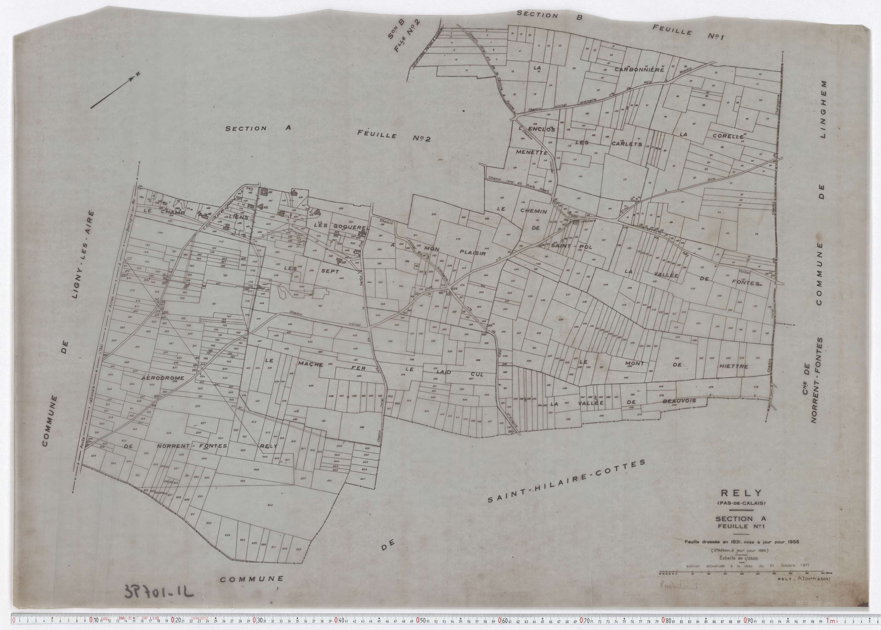 Rely - Section A, feuille 1.