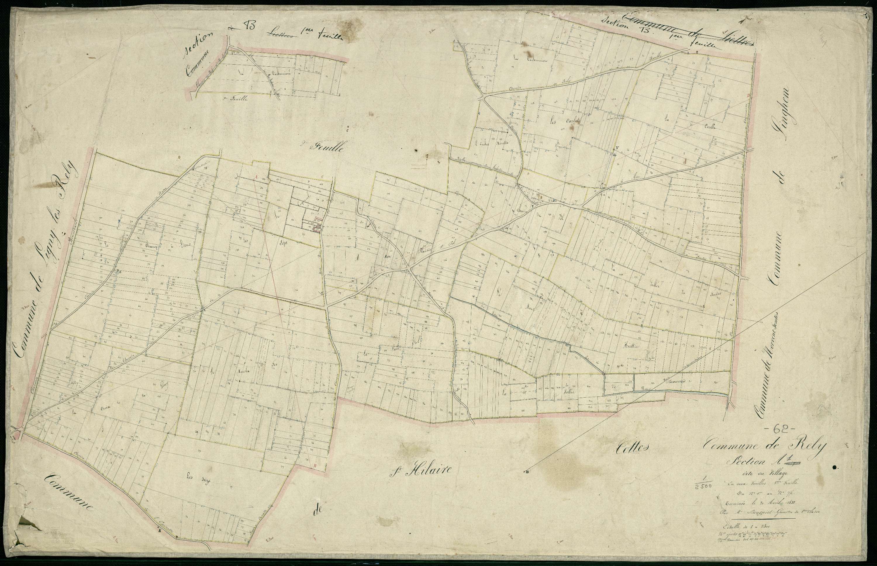 Rely - Section A, 1re feuille