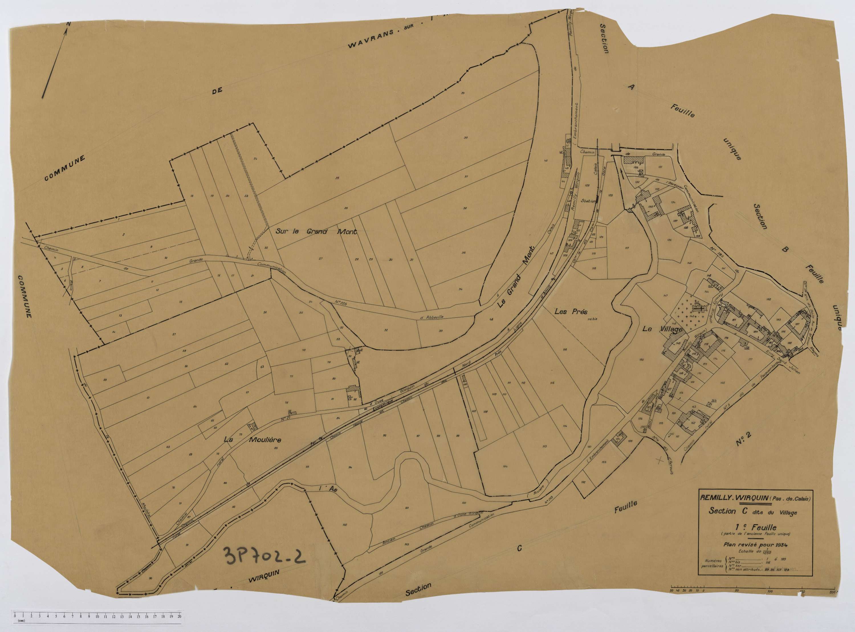 Remilly-Wirquin - Section C, feuille 1.