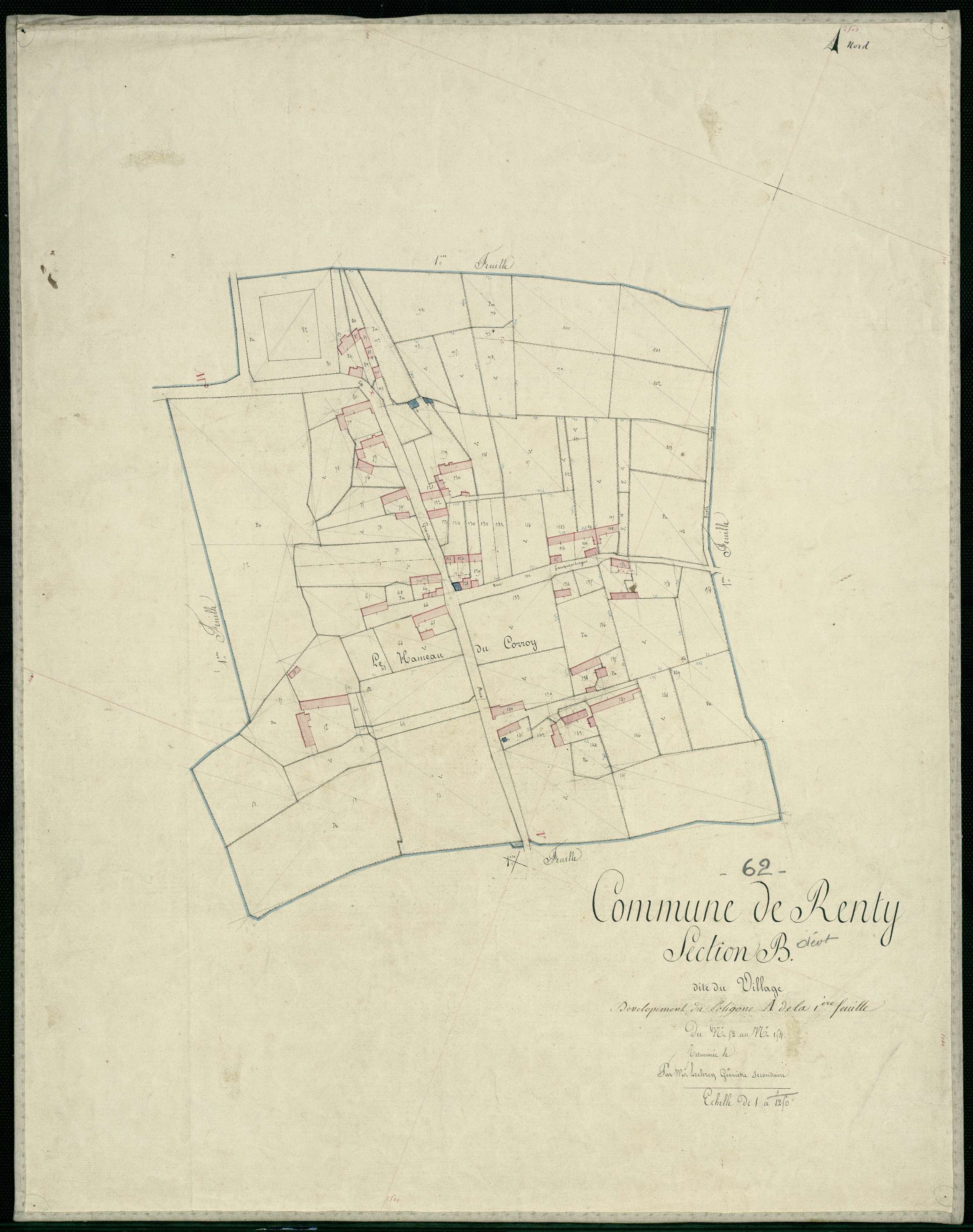 Renty - Section B, 1re feuille, développement du polygone A