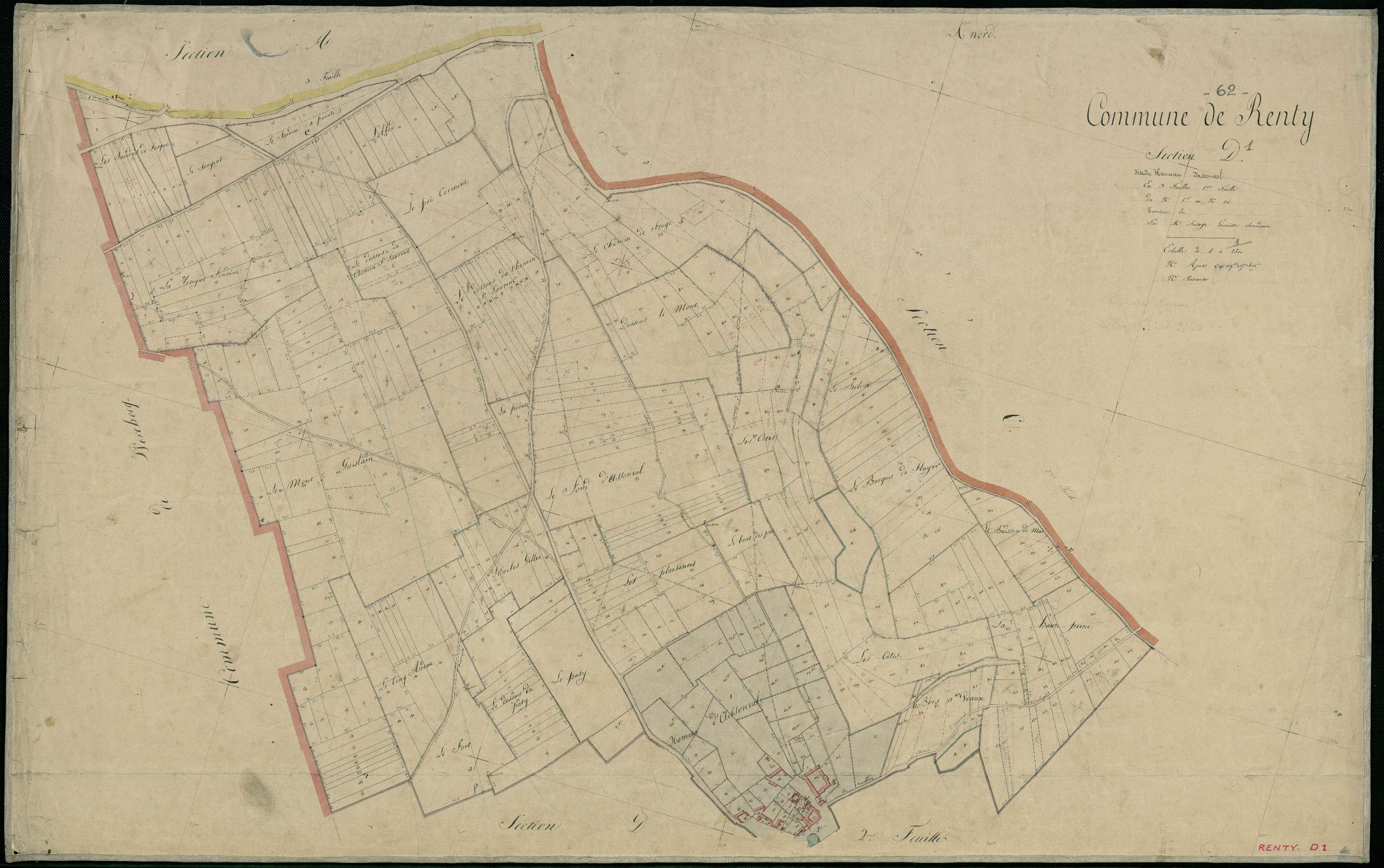Renty - Section D, 1re feuille