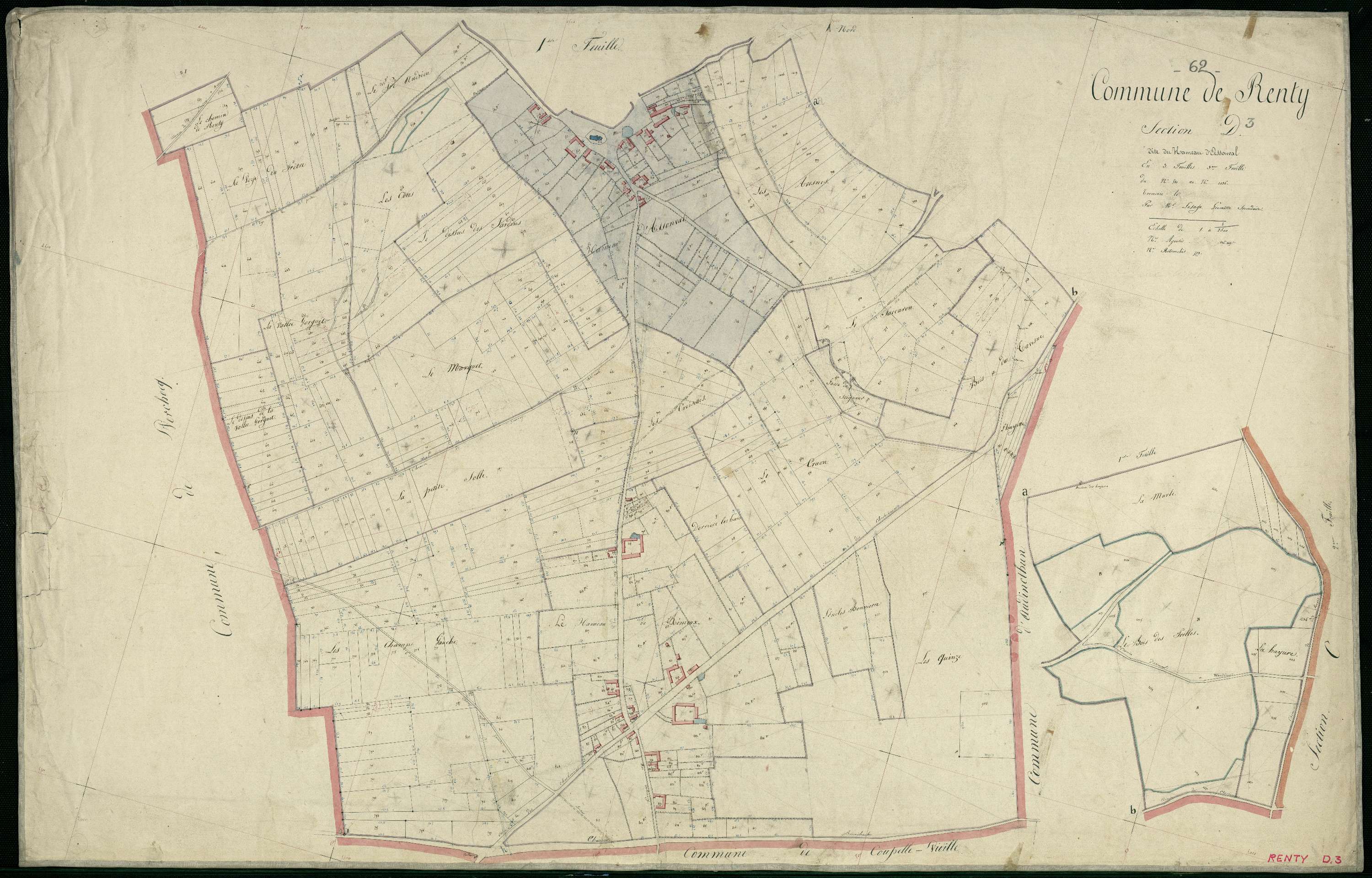 Renty - Section D, 3e feuille