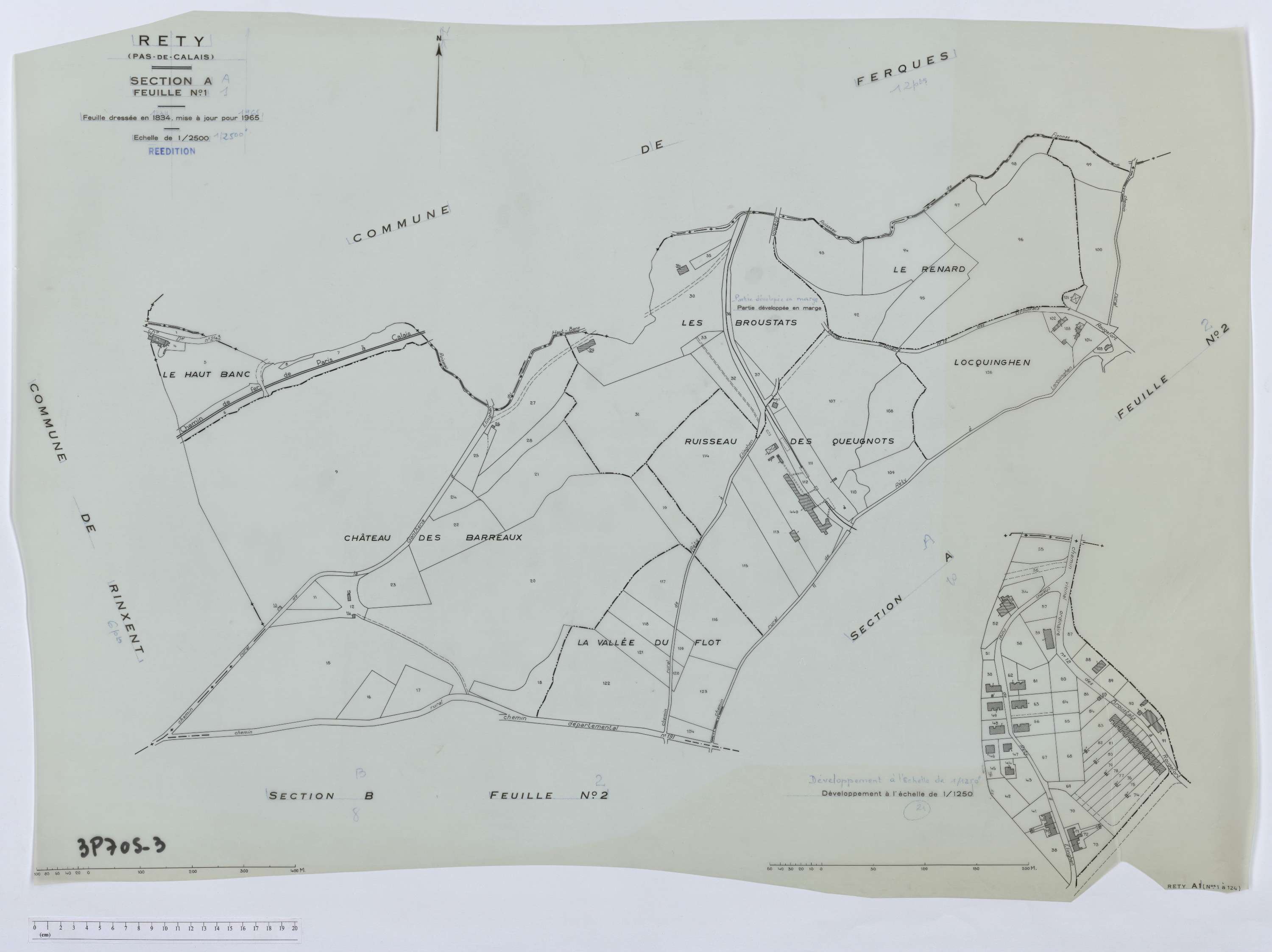 Rety - Section A, feuille 1.