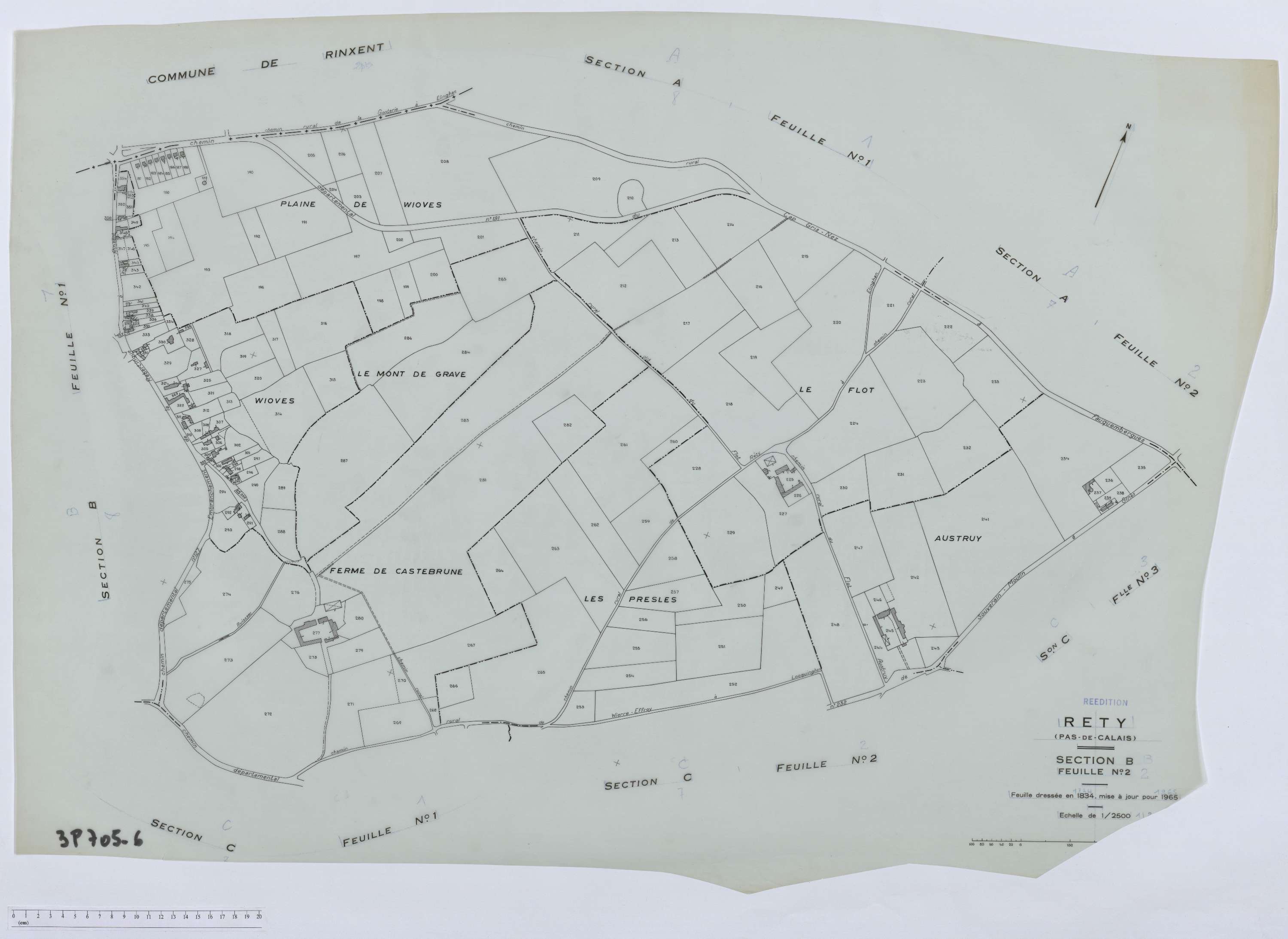 Rety - Section B, feuille 2.