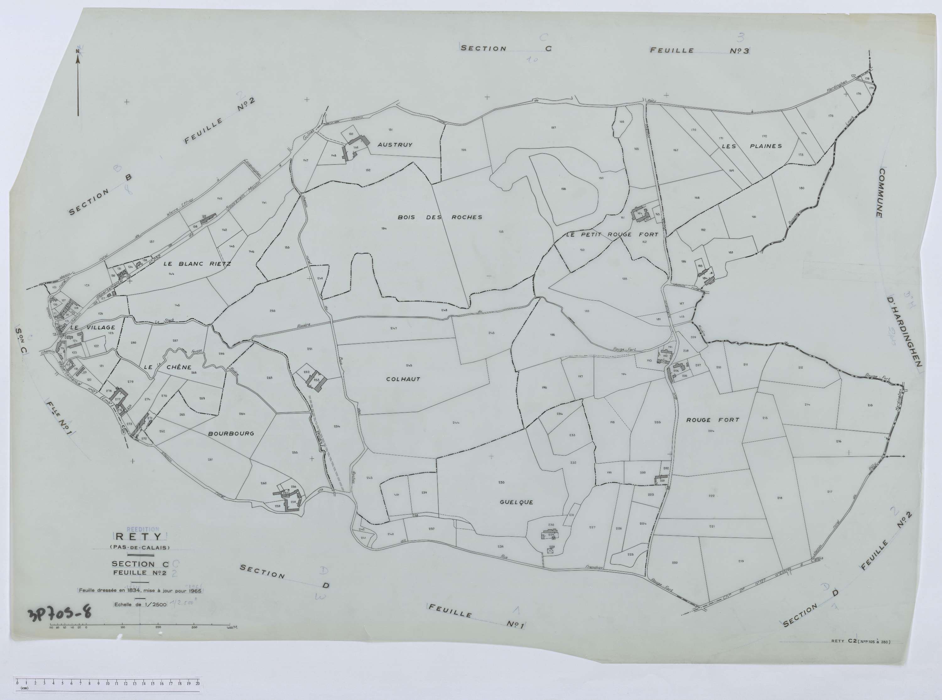Rety - Section C, feuille 2.