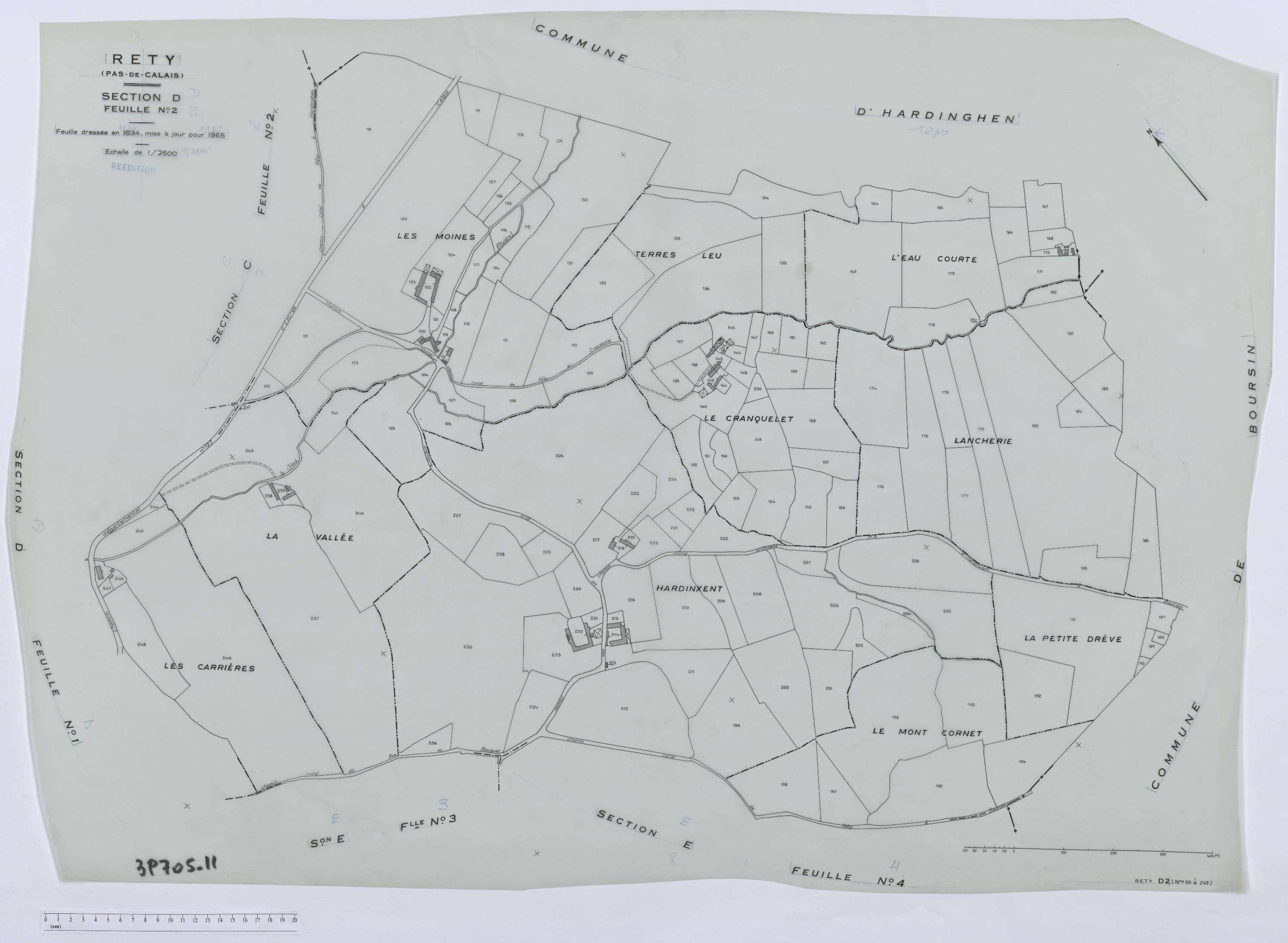 Rety - Section D, feuille 2.