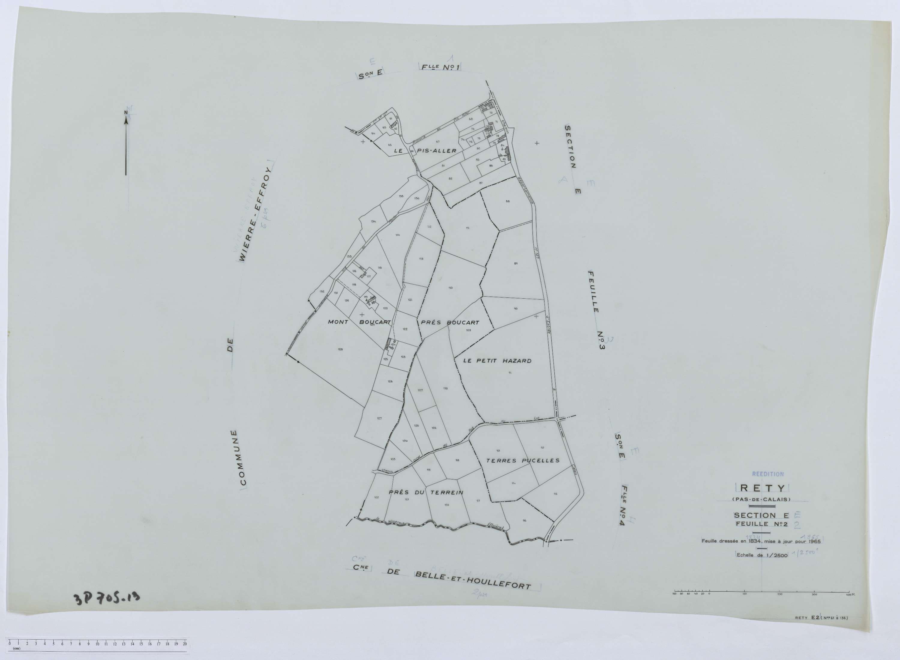 Rety - Section E, feuille 2.