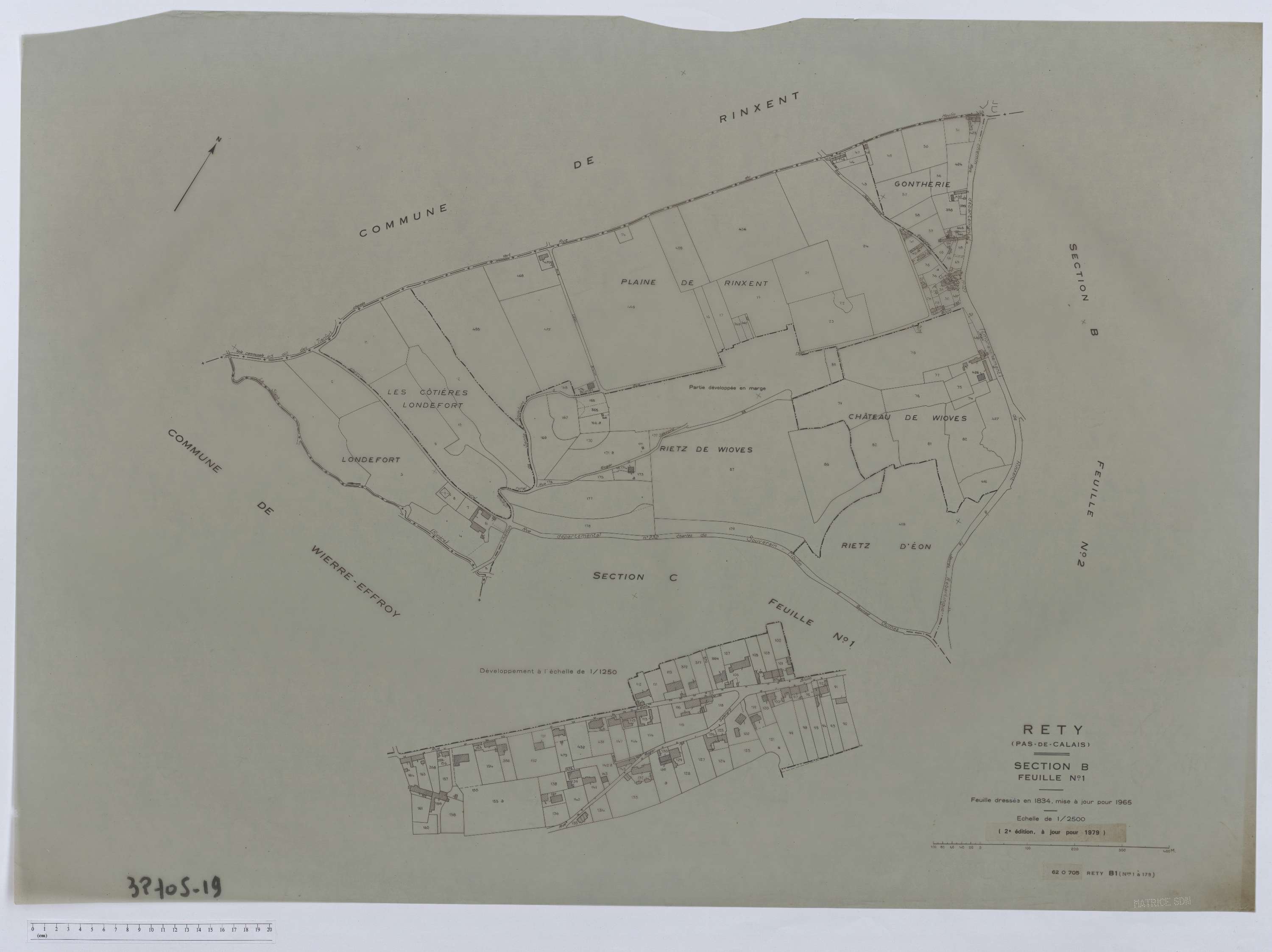 Rety - Section B, feuille 1.