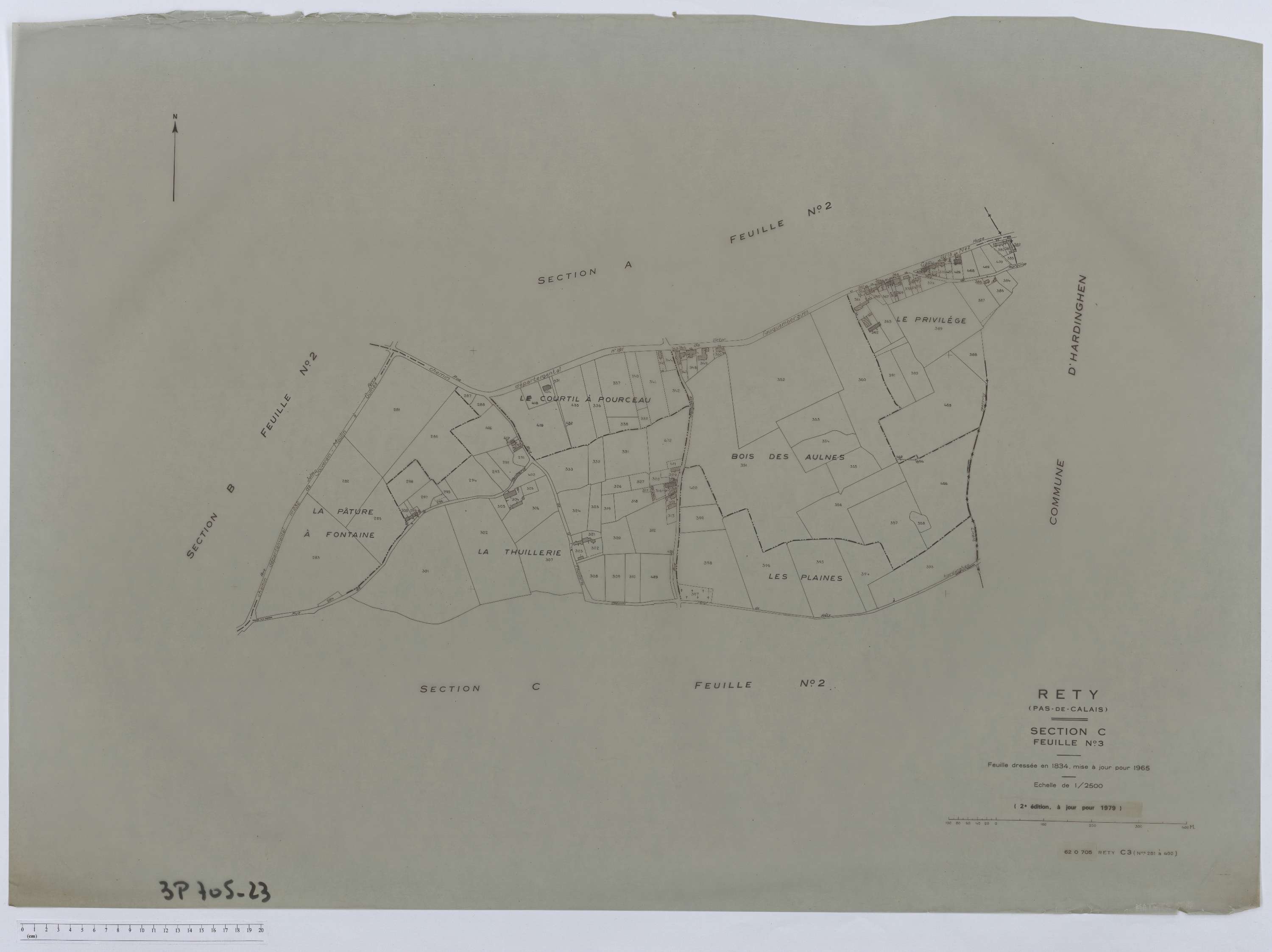 Rety - Section C, feuille 3.