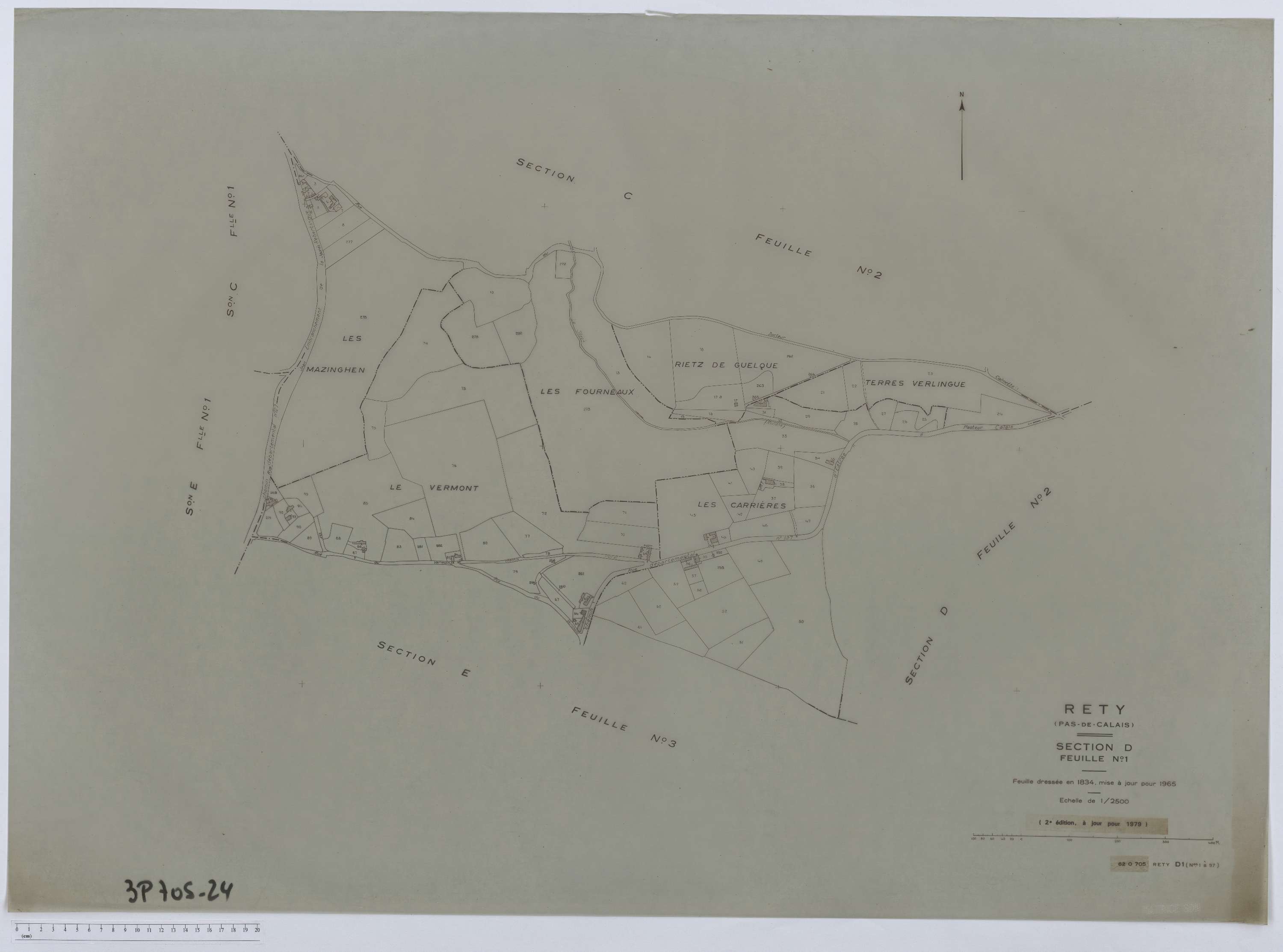 Rety - Section D, feuille 1.